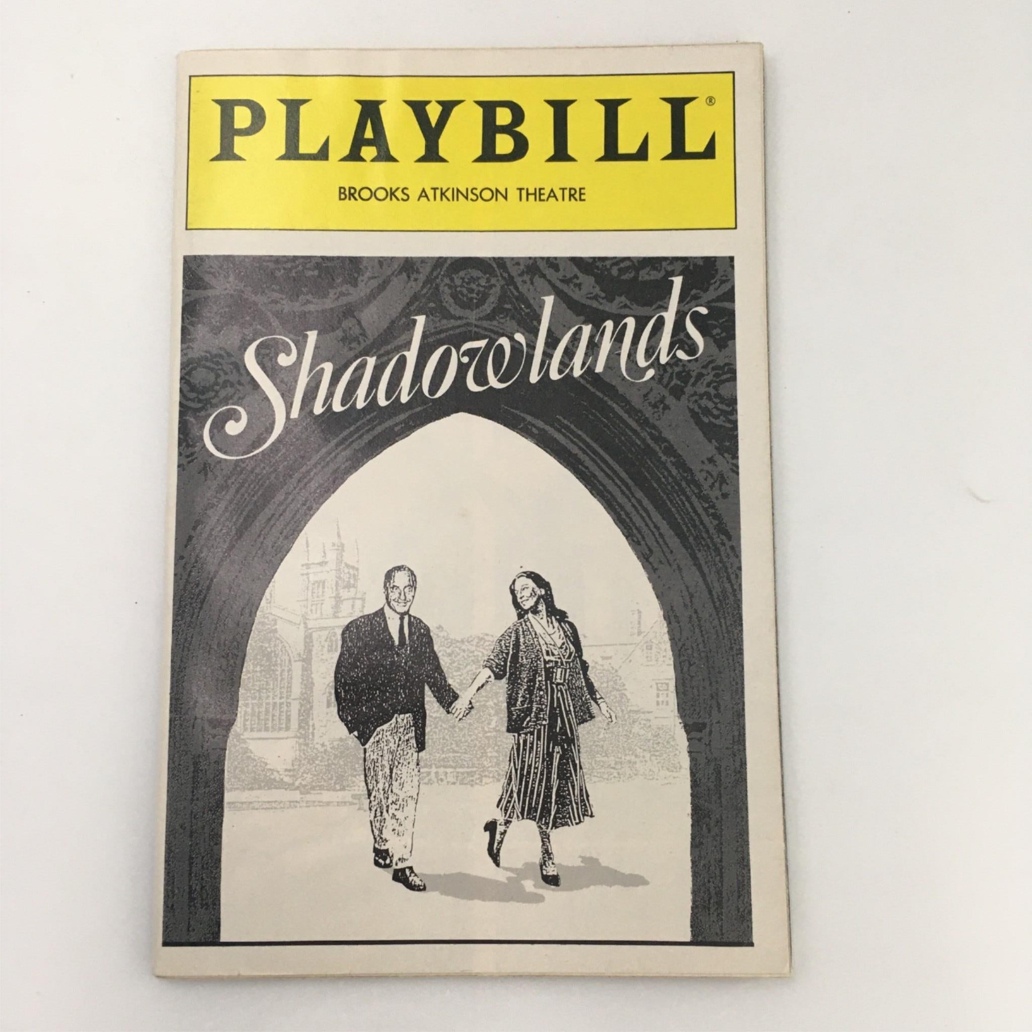 1990 Playbill Brooks Atkinson Theatre 'Shadowlands' Nigel Hawthorne