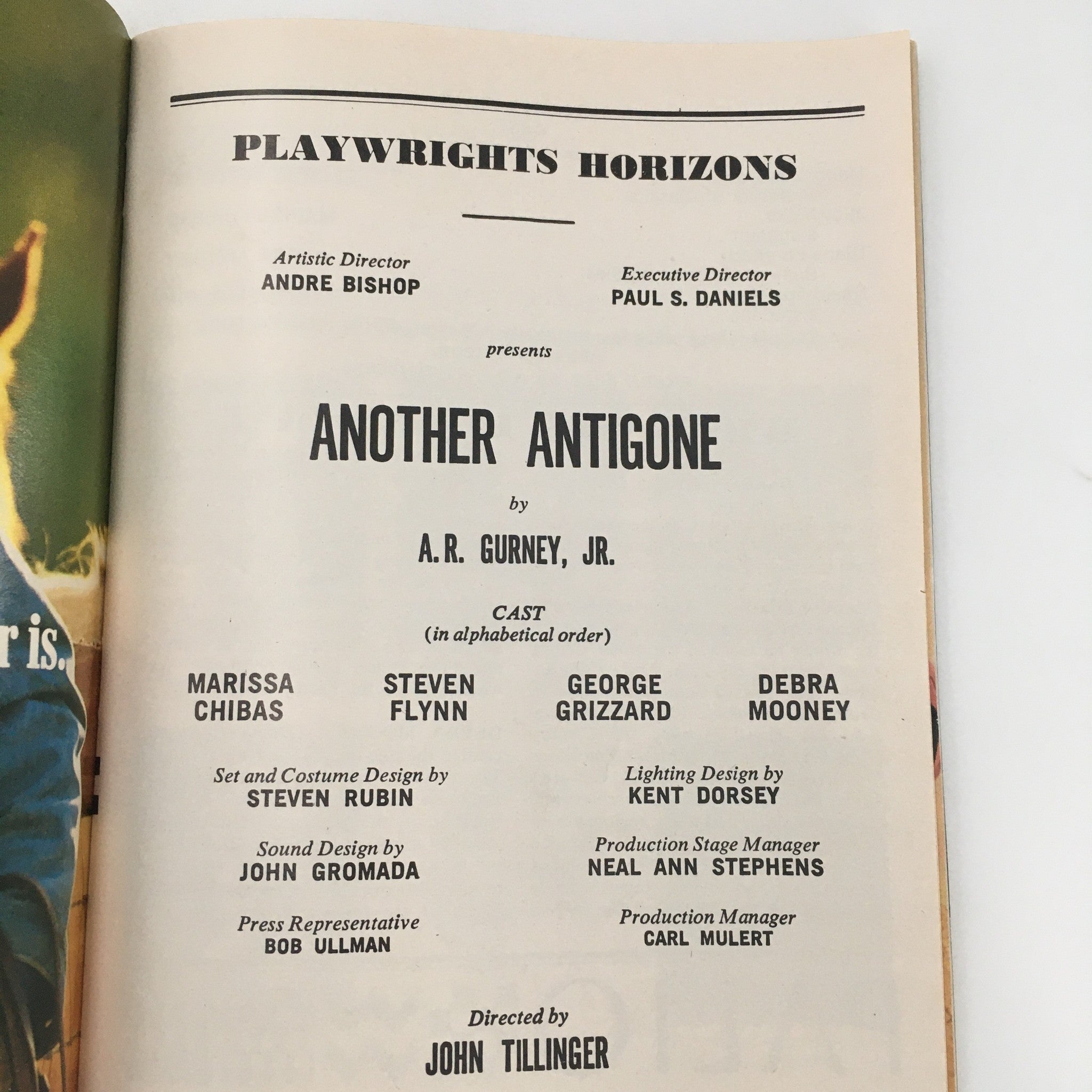 1988 Playbill Playwrights Horizons ‘Another Antigone’ by A.R. Gurney Jr.