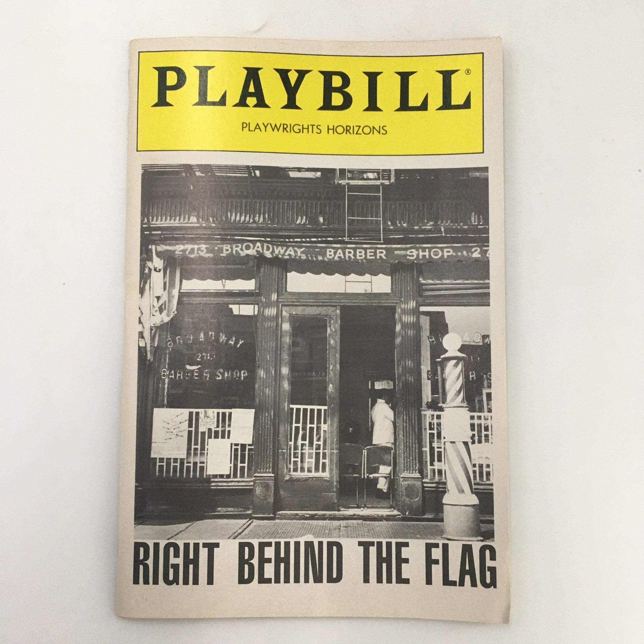 1988 Playbill Playwrights Horizons ‘Right Behind the Flag’ by Kevin Heelan