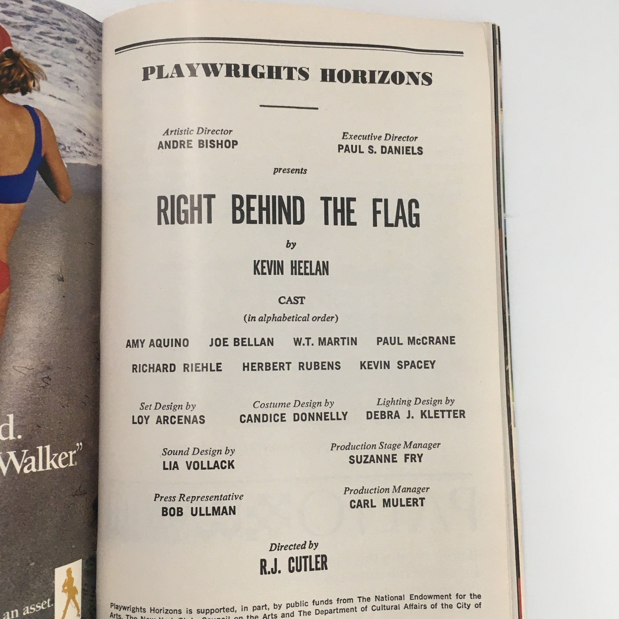 1988 Playbill Playwrights Horizons ‘Right Behind the Flag’ by Kevin Heelan