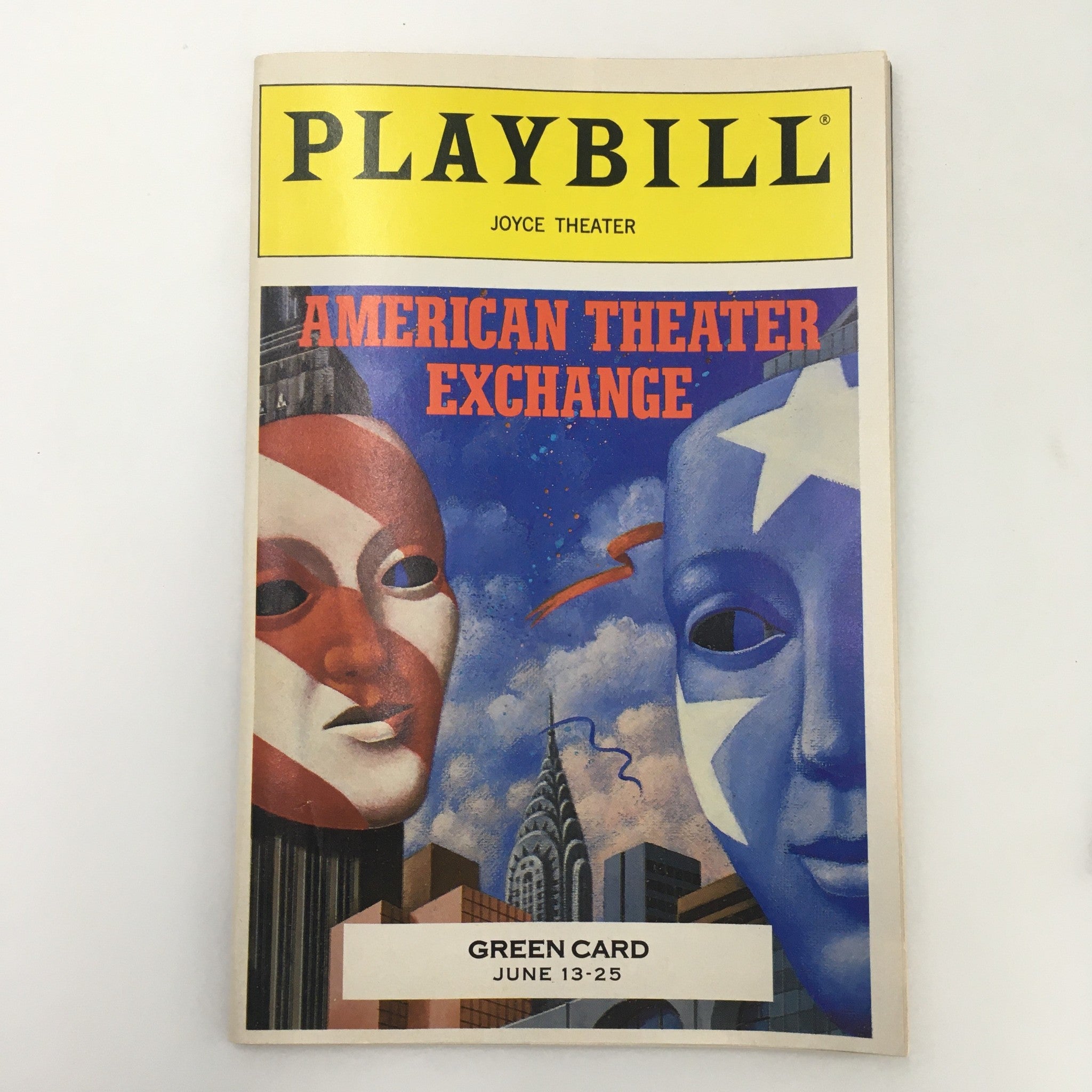 1988 Playbill Joyce Theater ‘Green Card’ Written & Directed by Joanne Akalaitis