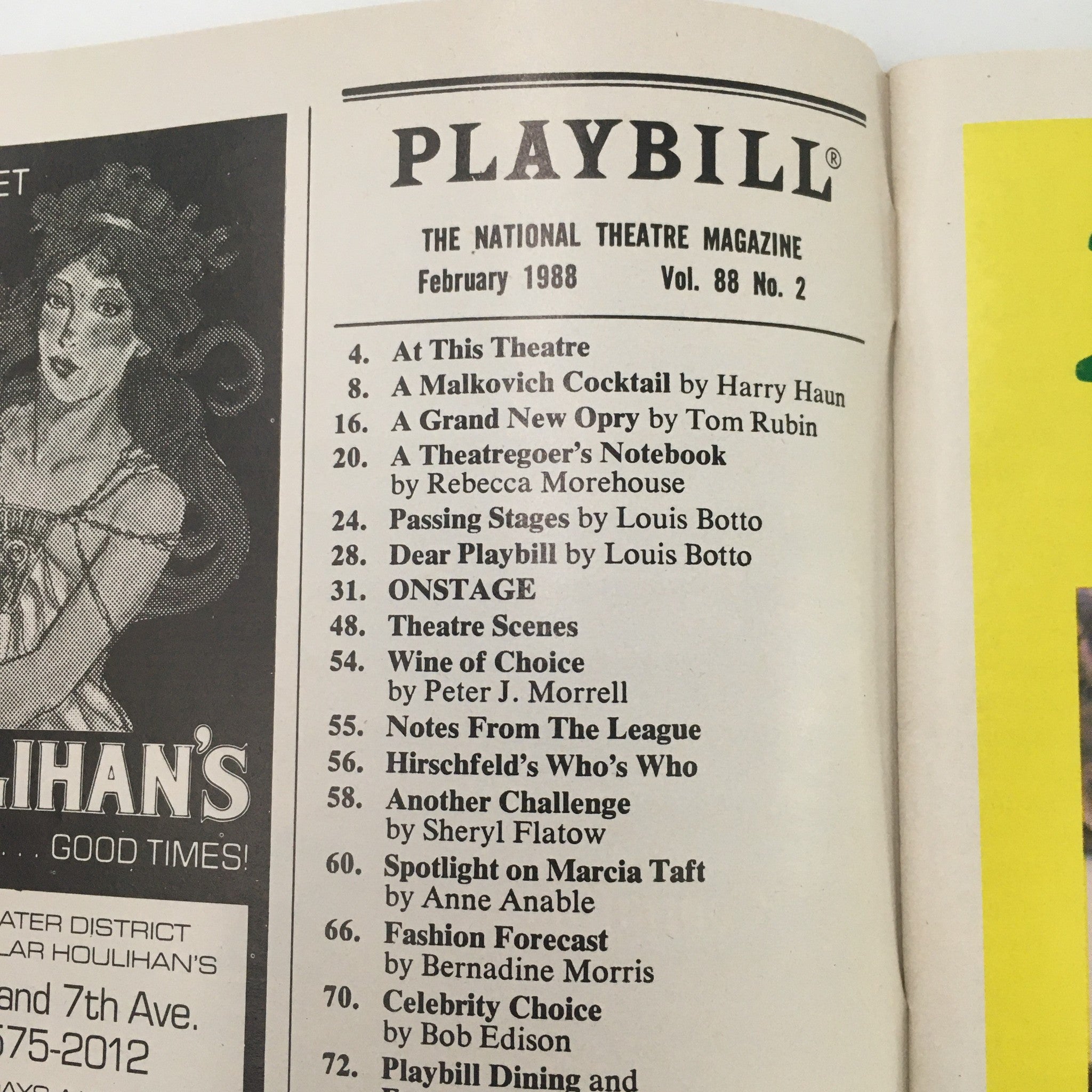 1988 Playbill Booth Theatre ‘A Walk in the Woods’ by Lee Blessing