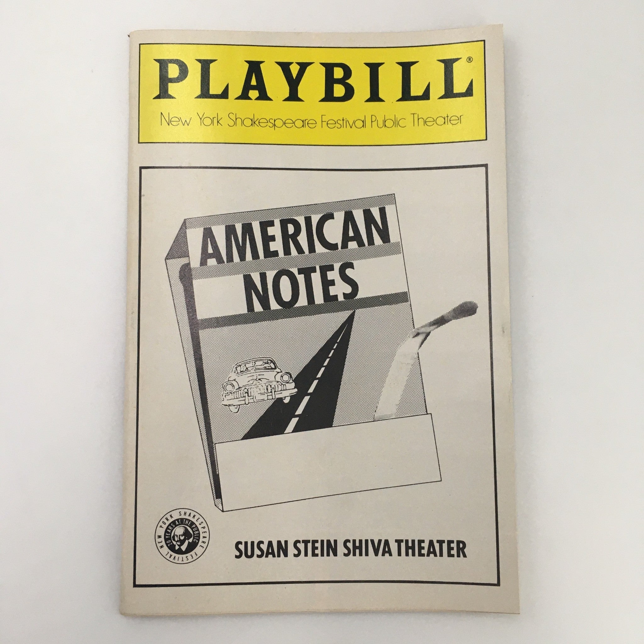 1988 Playbill Susan Stein Shiva Theater ‘American Notes’ by Len Jenkin