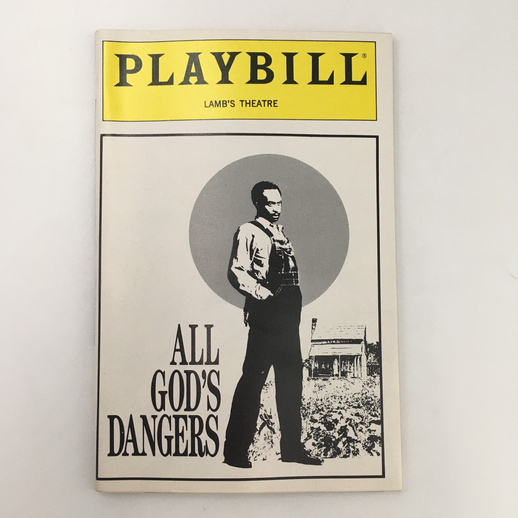 1989 Playbill Lamb’s Theatre ‘All God’s Dangers’ by Michael Hadley