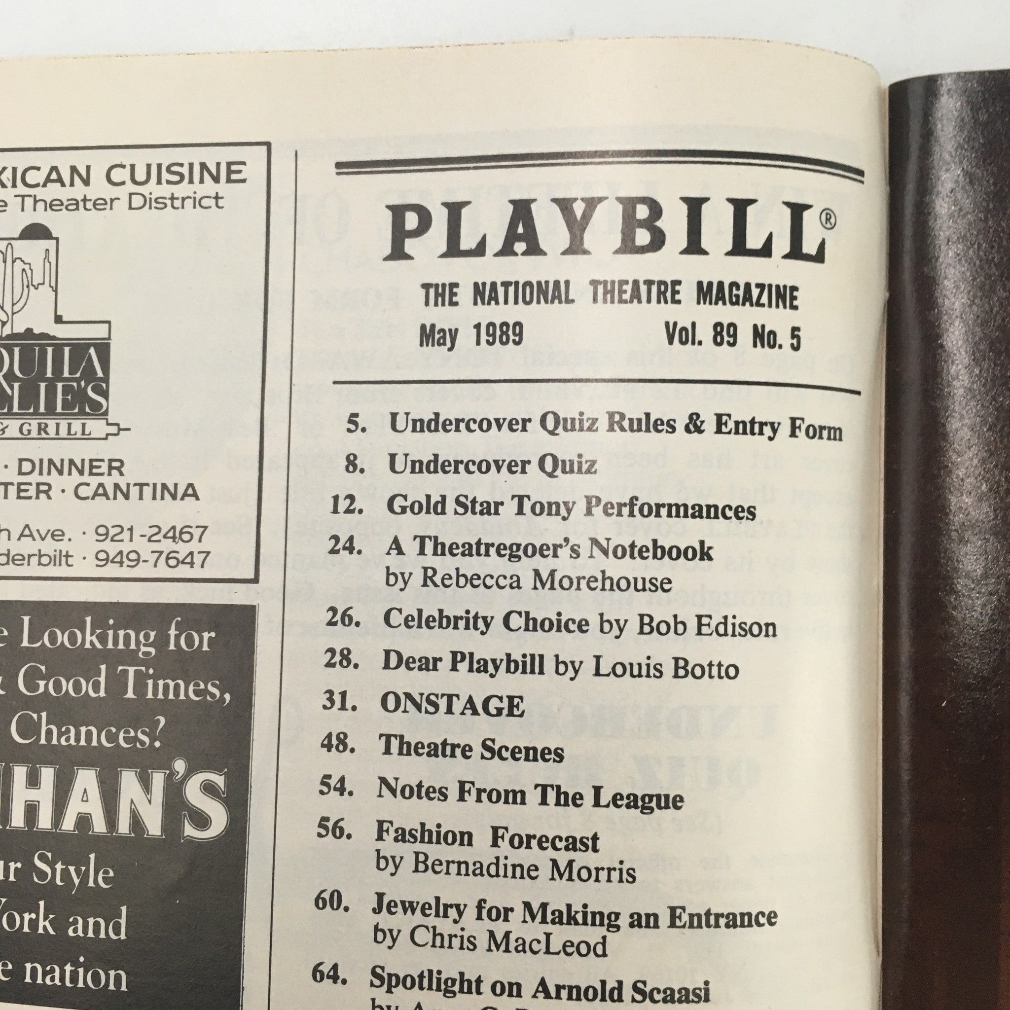 1989 Playbill Booth Theatre ‘Shirley Valentine’ by Willy Russell & Simon Callow