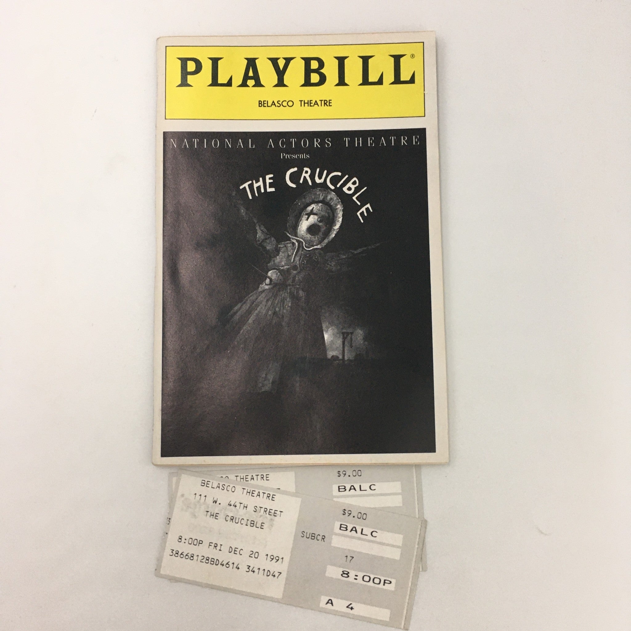 1991 Playbill Belasco Theatre ‘The Crucible’ by Arthur Miller, Yossi Yzraely