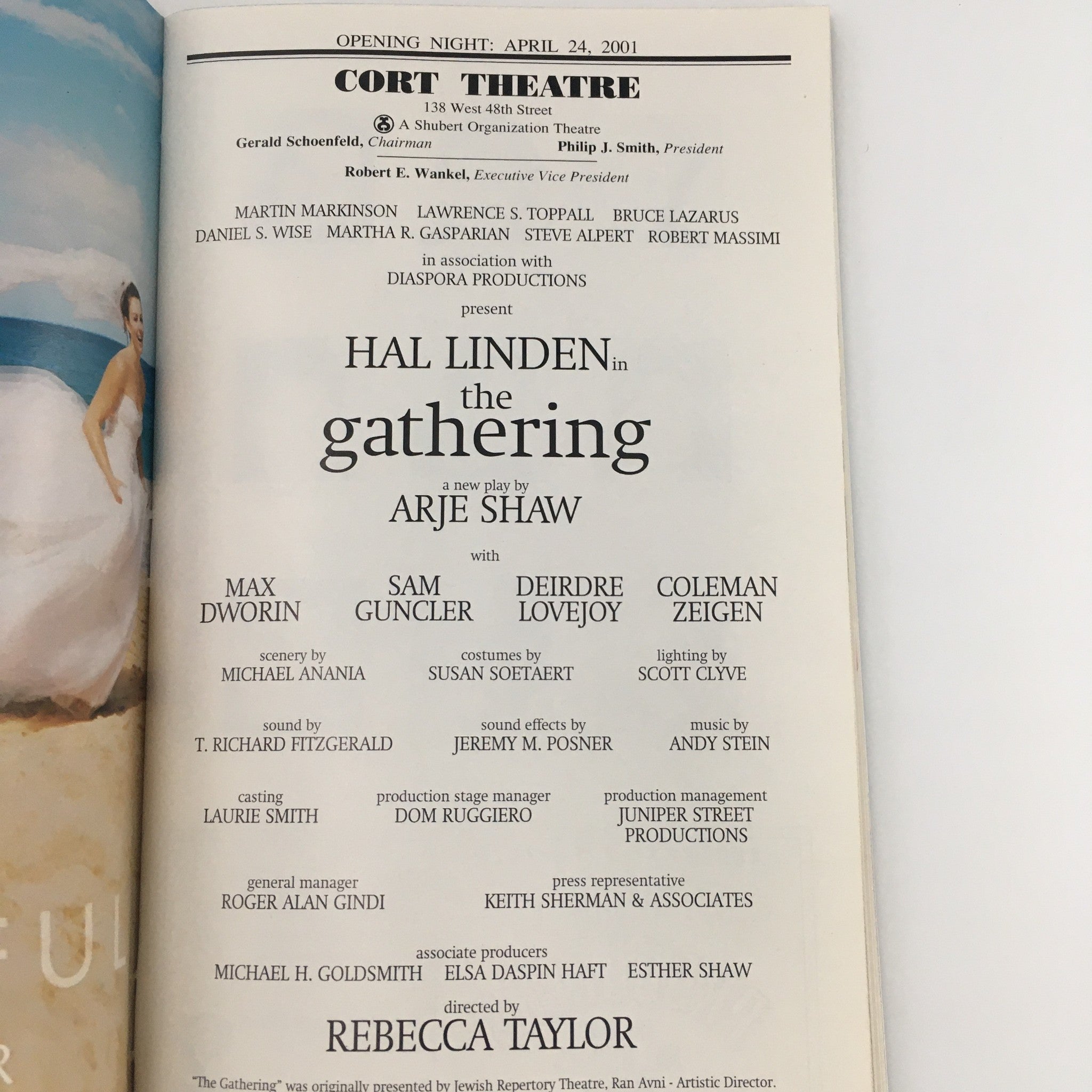 2001 Playbill Cort Theatre 'Hal Linden in The Gathering' by Arje Shaw