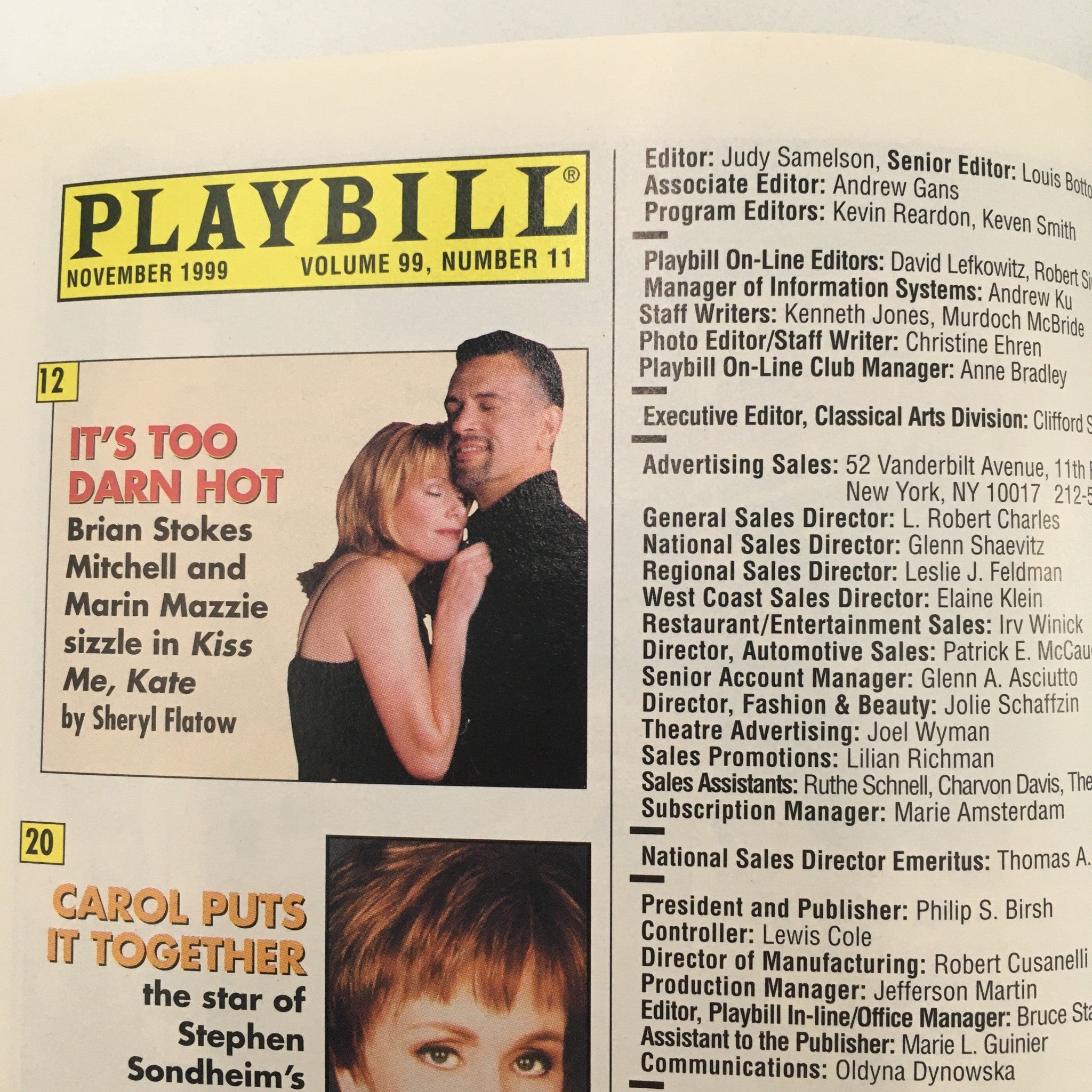 1999 Playbill Lucille Lortel Theatre Foundation ‘Y2K’ by Arthur Kopit