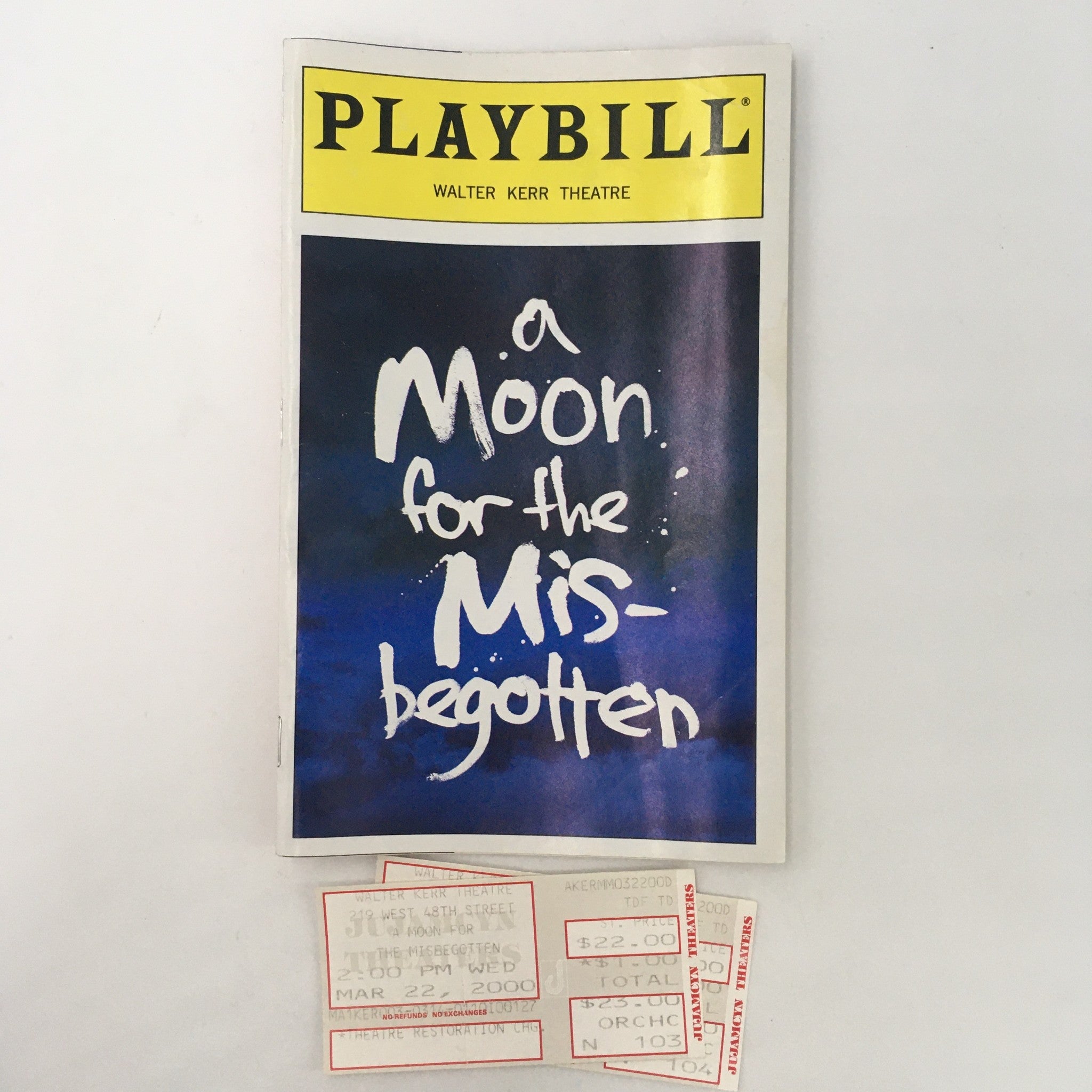 2000 Playbill Walter Kerr Theatre ‘A Moon For The Misbegotten’ Paul Hewitt