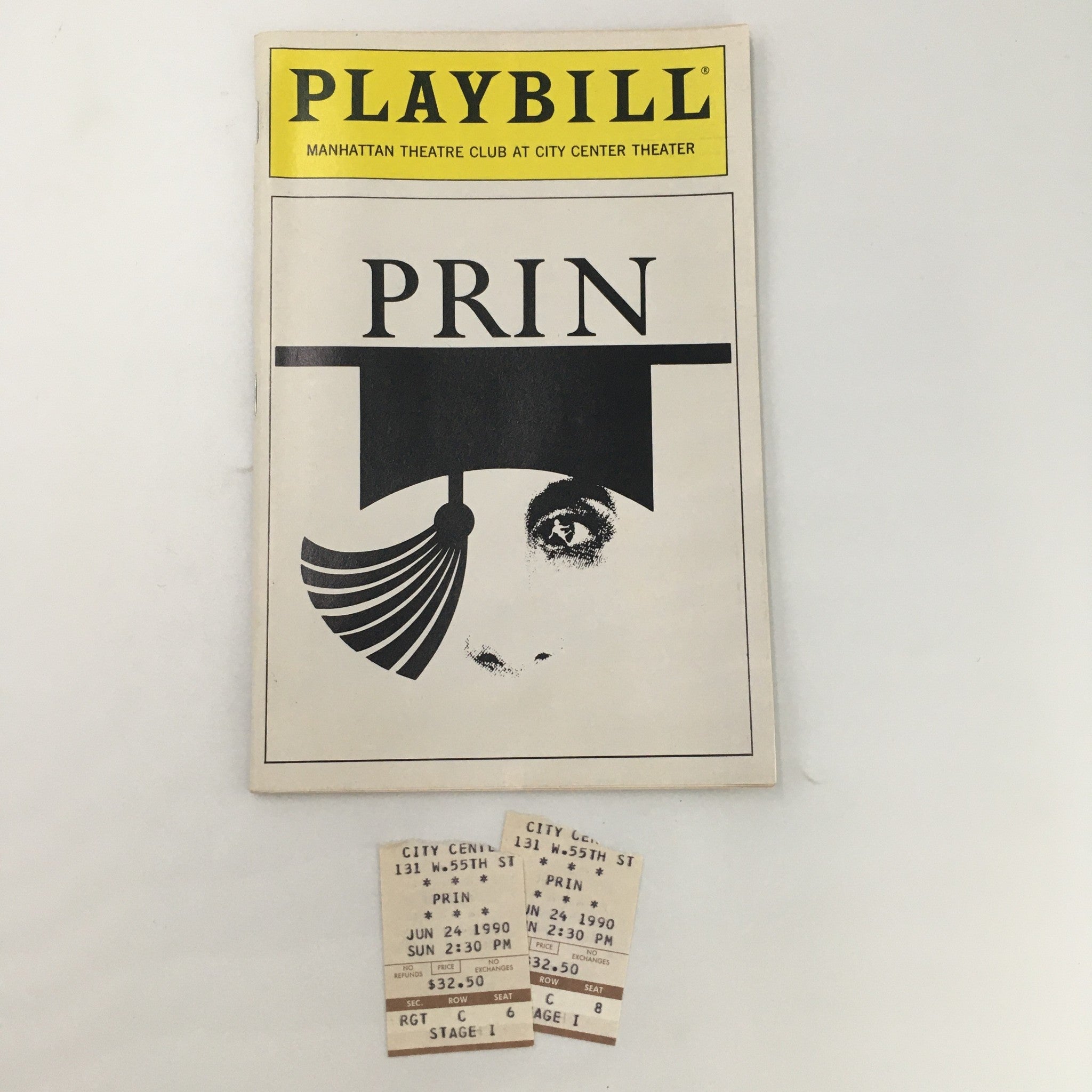 1990 Playbill Manhattan Theatre Club City Center Stage I ‘Prin’ by Andrew Davies