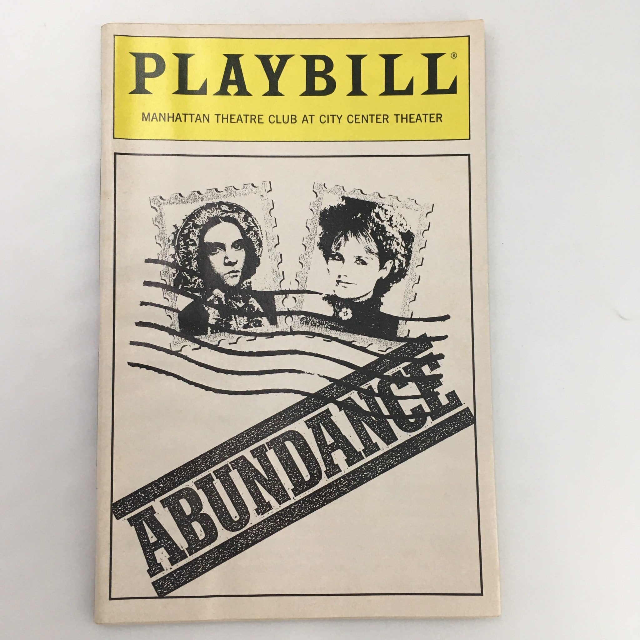 1990 Playbill Manhattan Theatre Club ‘Abundance’ by Beth Henley, Ron Lagomarsino