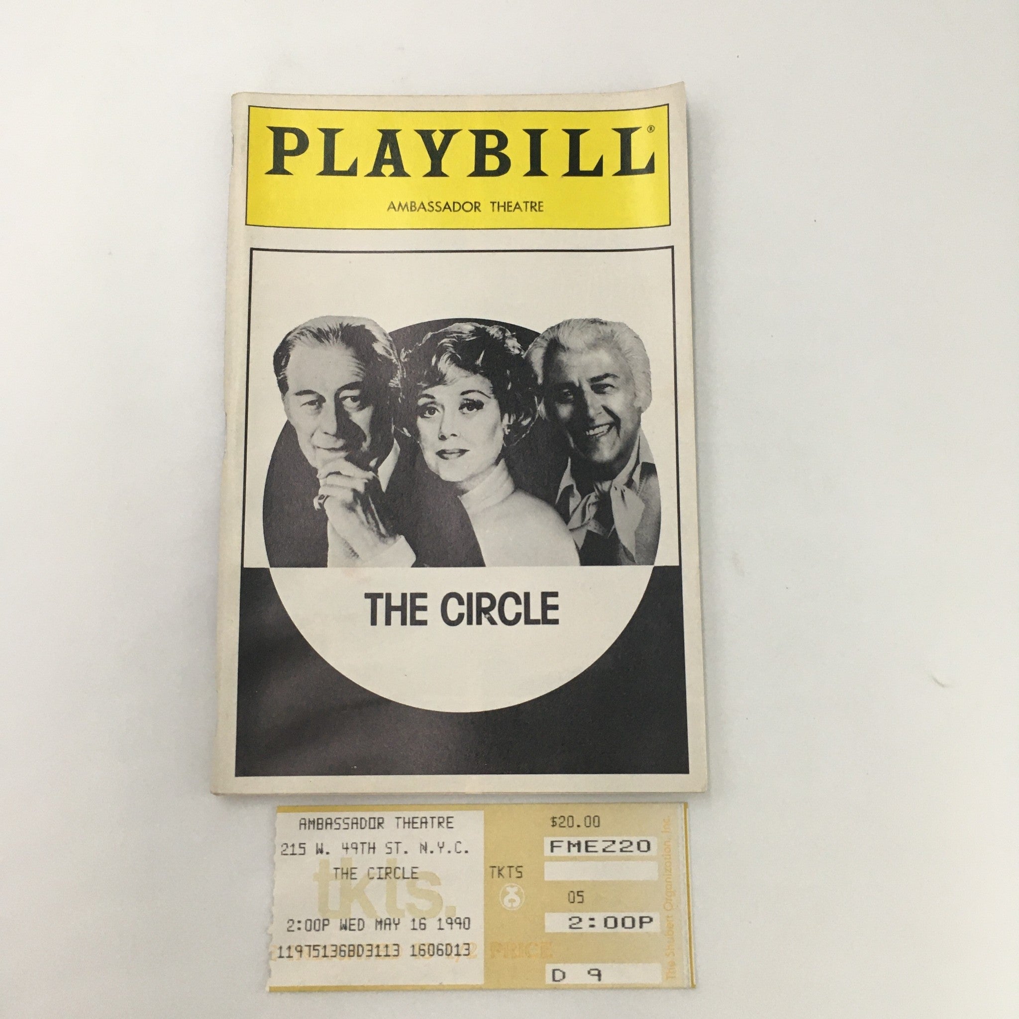 1990 Playbill Ambassador Theatre ‘The Circle’ by W. Somerset Maugham