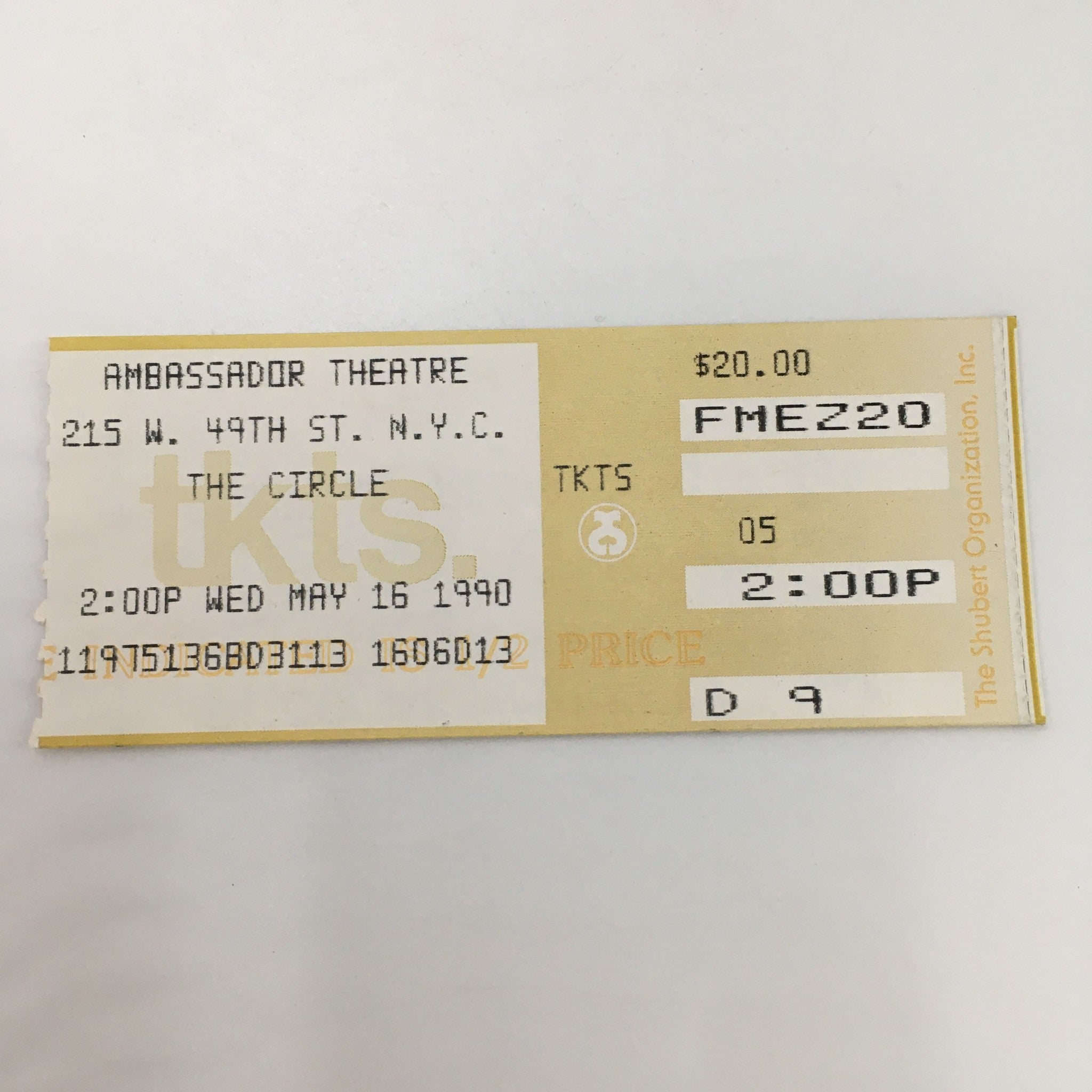 1990 Playbill Ambassador Theatre ‘The Circle’ by W. Somerset Maugham