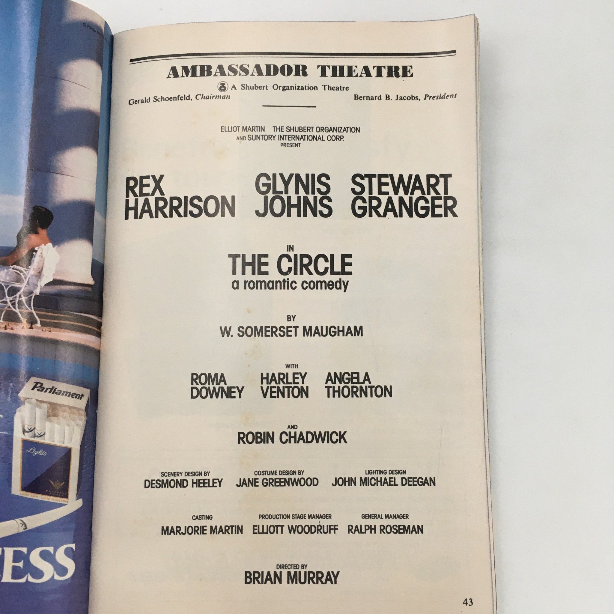 1990 Playbill Ambassador Theatre ‘The Circle’ by W. Somerset Maugham