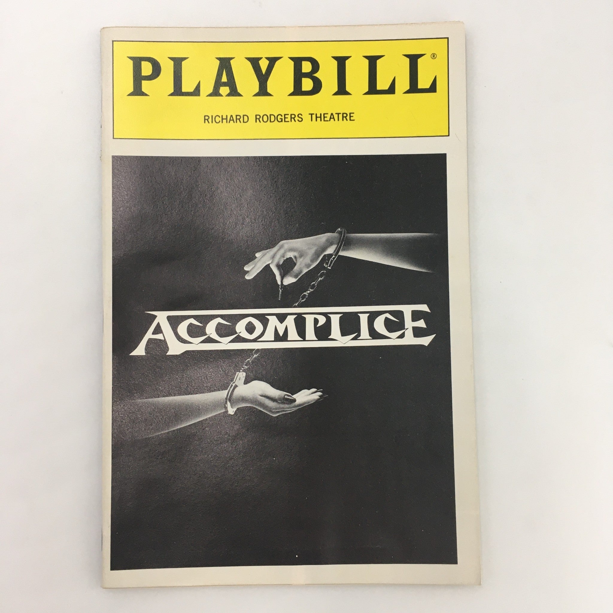 1990 Playbill Richard Rodgers Theatre ‘Accomplice’ by Rupert Holmes