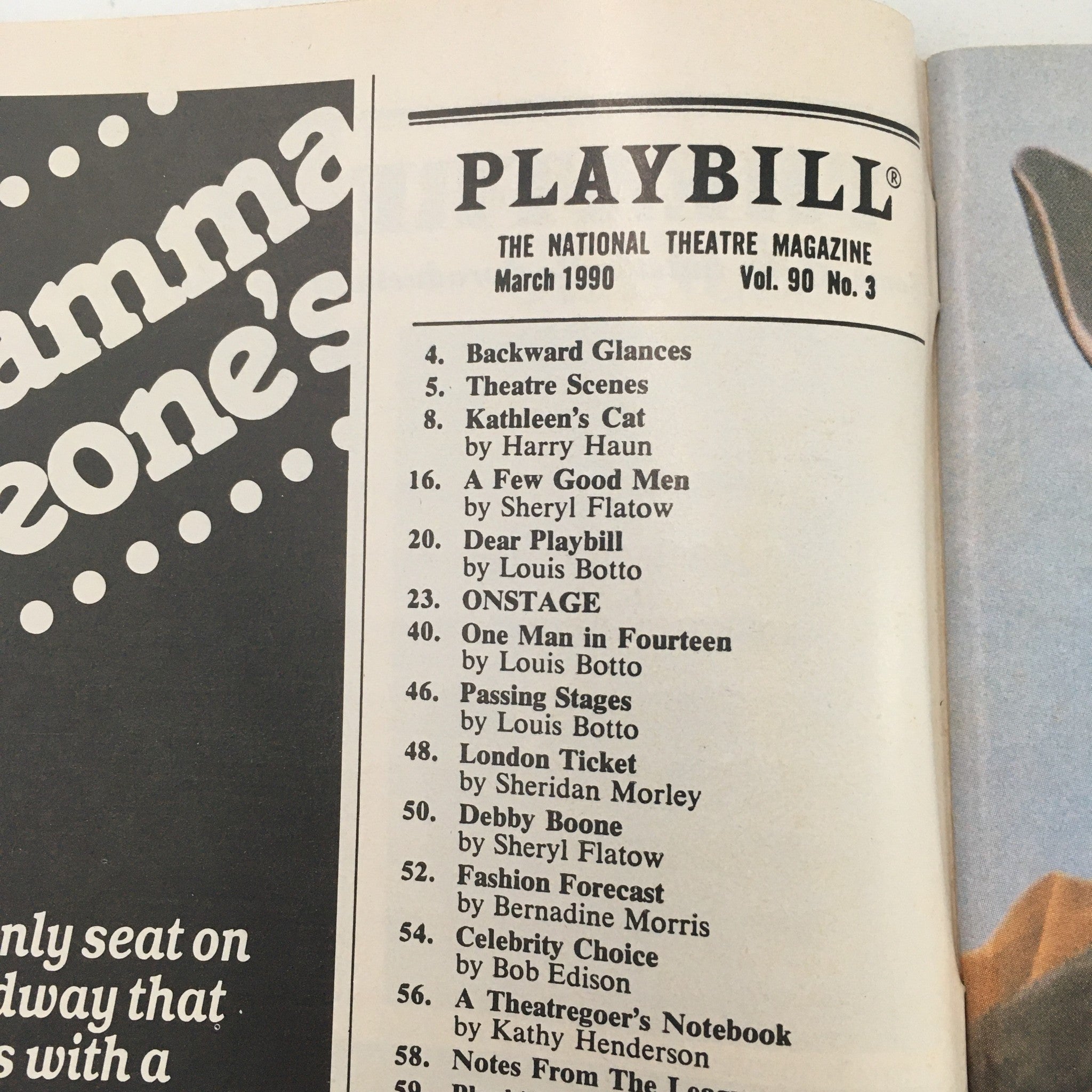 1990 Playbill Mitzi E. Newhouse ‘Some Americans Abroad’ by Richard Nelson