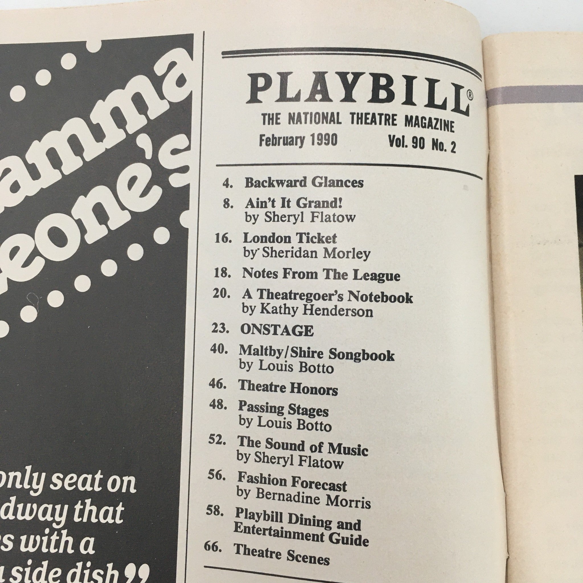 1990 Playbill Circle Repertory Company ‘Imagining Brad’ by Peter Hedges