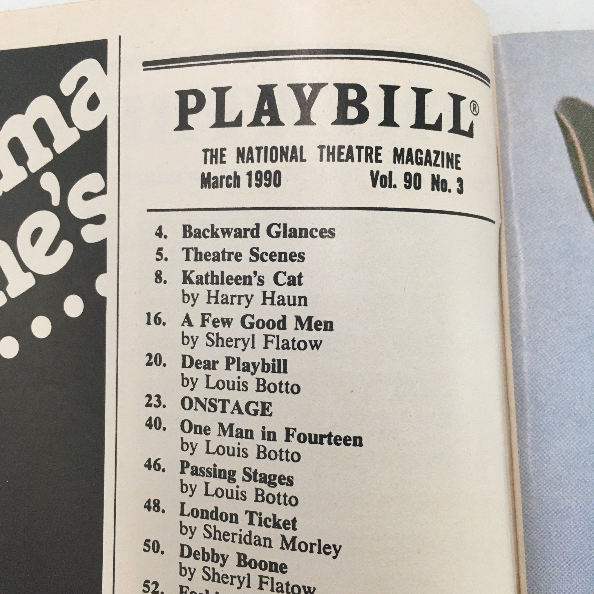 1990 Playbill Playwrights Horizons ‘When She Danced’ by Martin Sherman