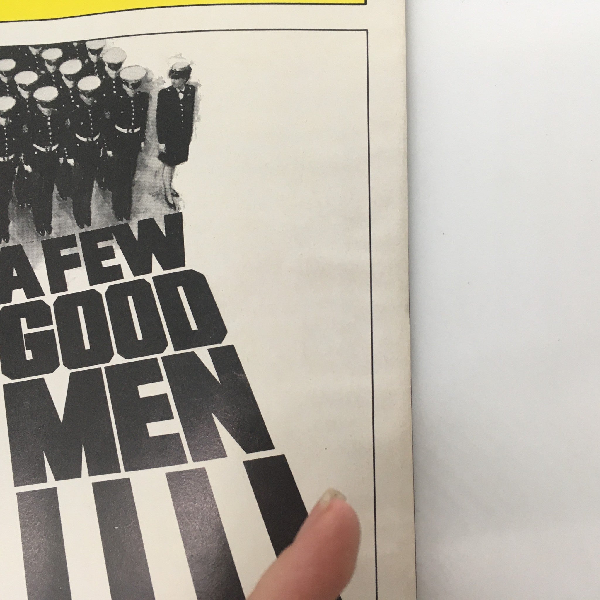 1989 Playbill The Music Box ‘A Few Good Men’ by Aaron Sorkin, Don Scardino