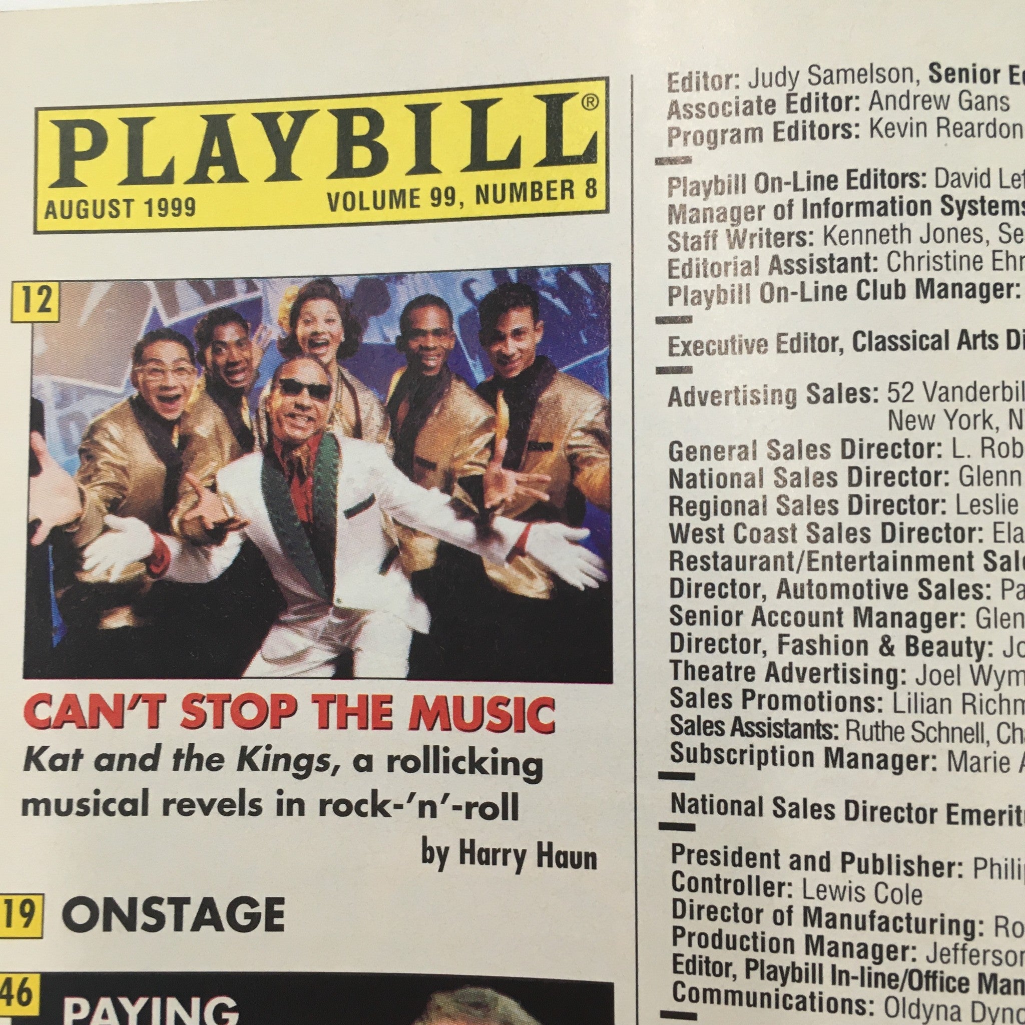 1999 Playbill Second Stage Theater ‘Jar the Floor’ by Cheryl L. West