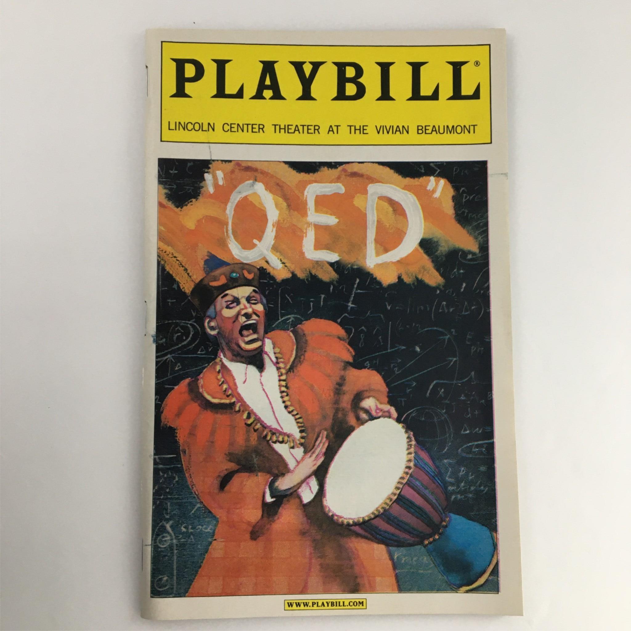 2001 Playbill QED by Lincoln Center Theater at the Vivan Beaumont, Peter Parnell