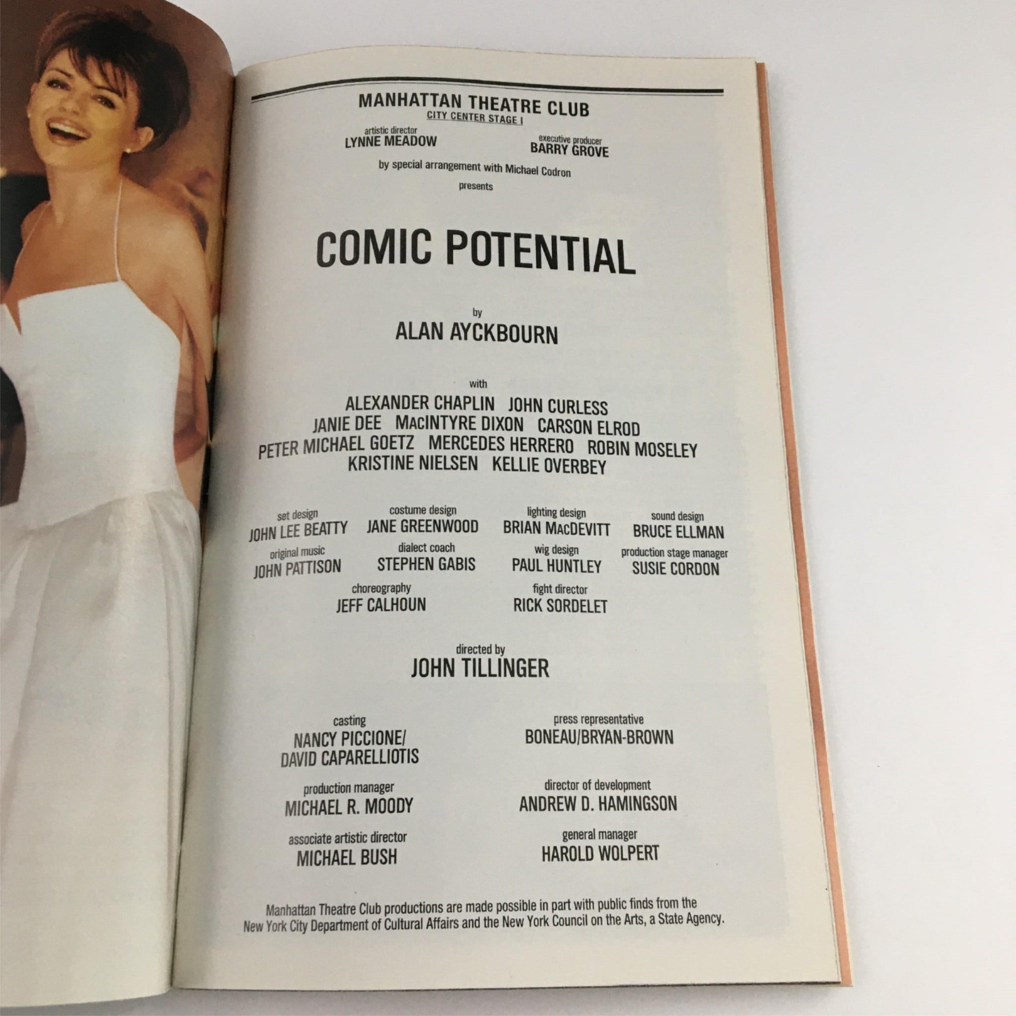 2000 Playbill Comic Potential by Manhattan Theater Club, Alan Ayckbourn