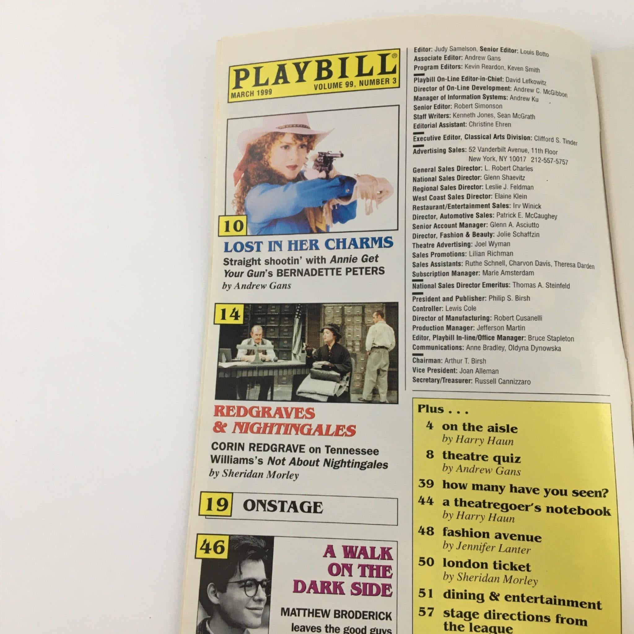 1999 Playbill Side Man by John Golden Theater, Michael Mayer, Warren Leight