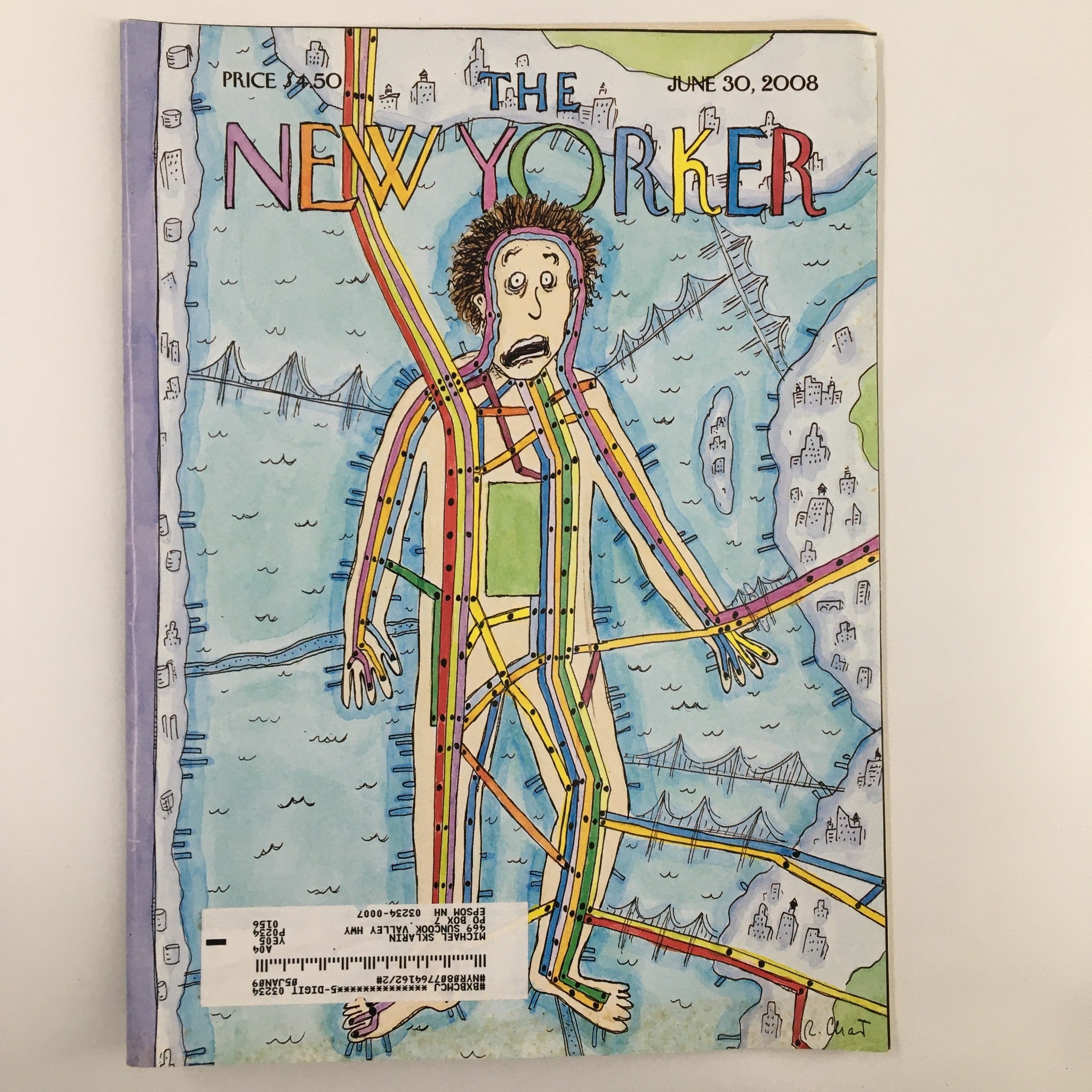 The New Yorker Full Magazine June 30 2008 Subway Man by Roz Chast