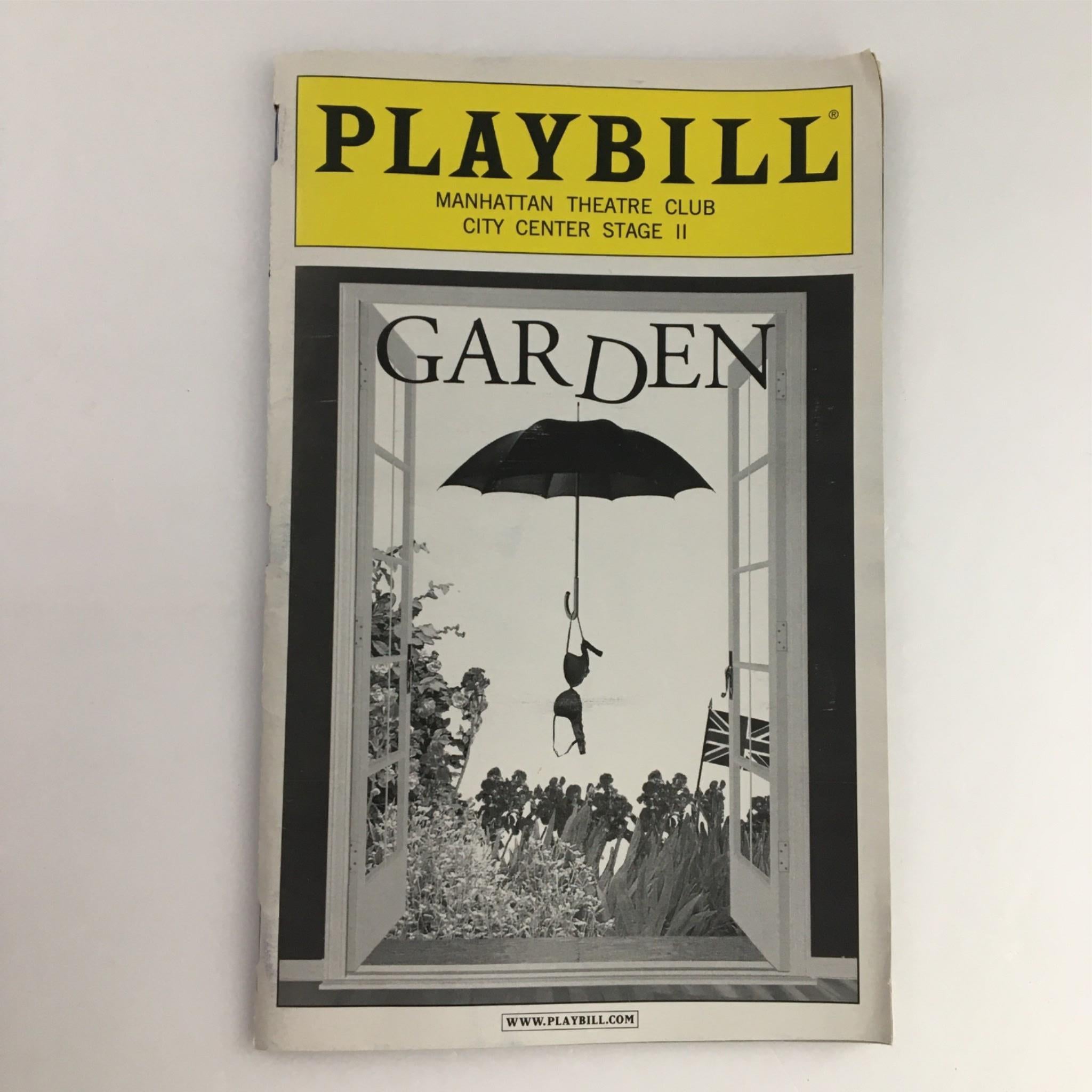 2002 Playbill Garden by Manhattan Theater Club City Center Stage II