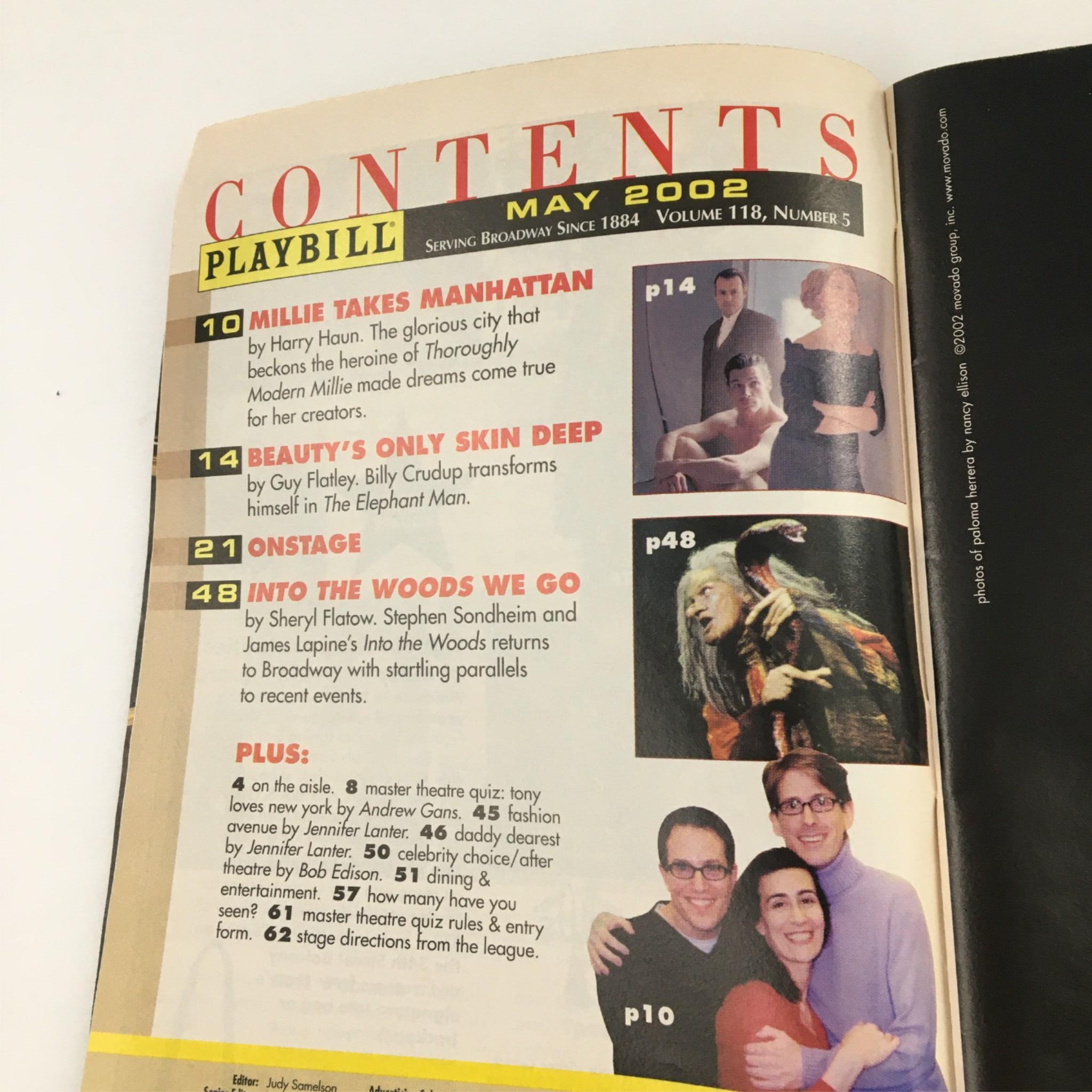 2002 Playbill Garden by Manhattan Theater Club City Center Stage II