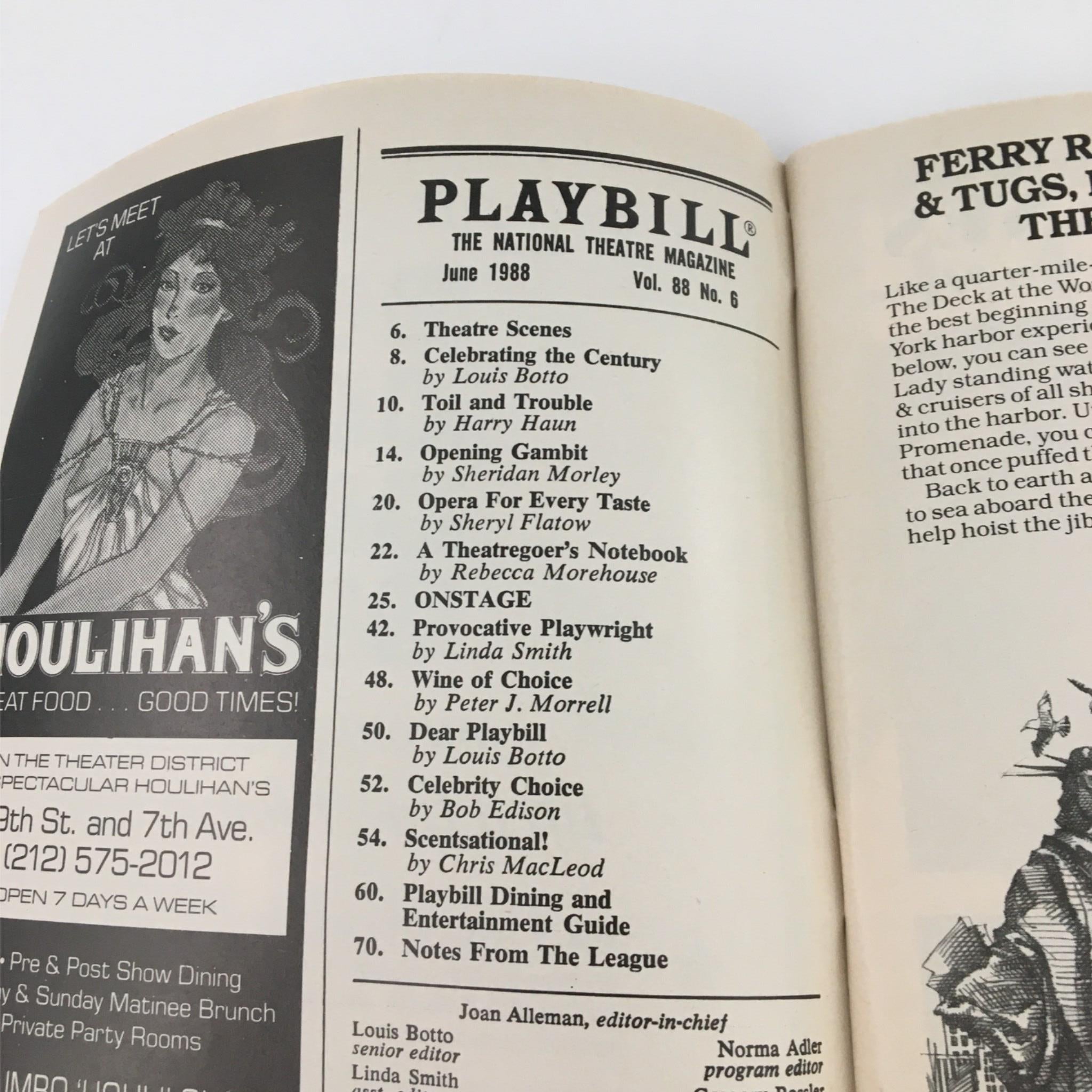 1988 Playbill V&V Only by Circle Repertory Company Jim Leonard, Marshall Mason