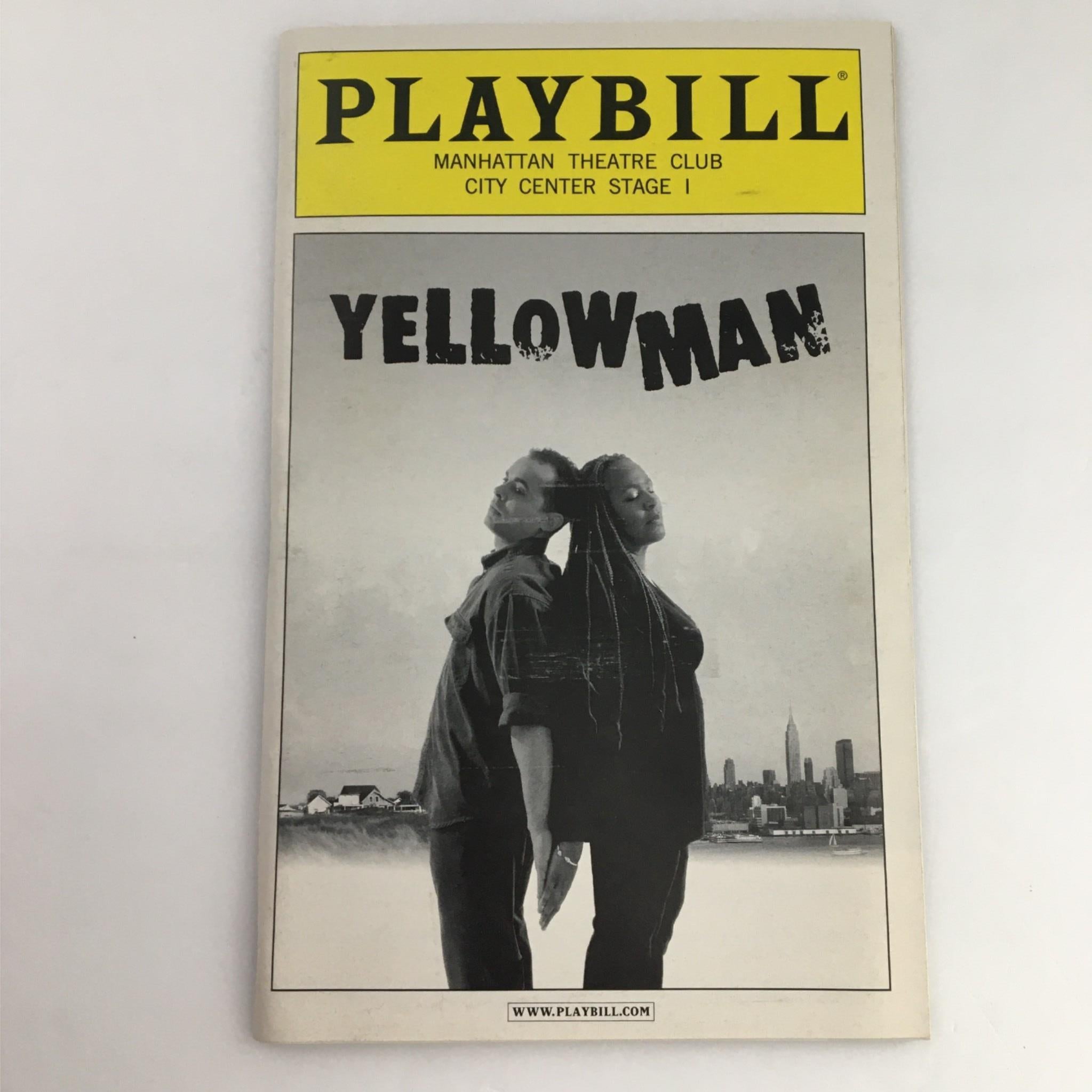 2002 Playbill Yellowman by Manhattan Theater Club City Center Stage I