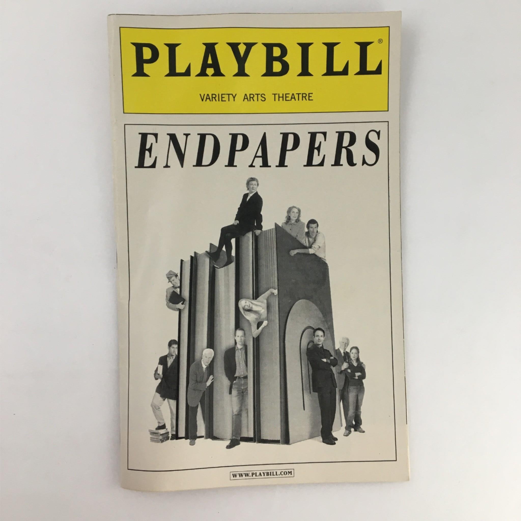 2002 Playbill Endpapers by Variety arts Theatre, Thomas McCormack, Pamela Berlin