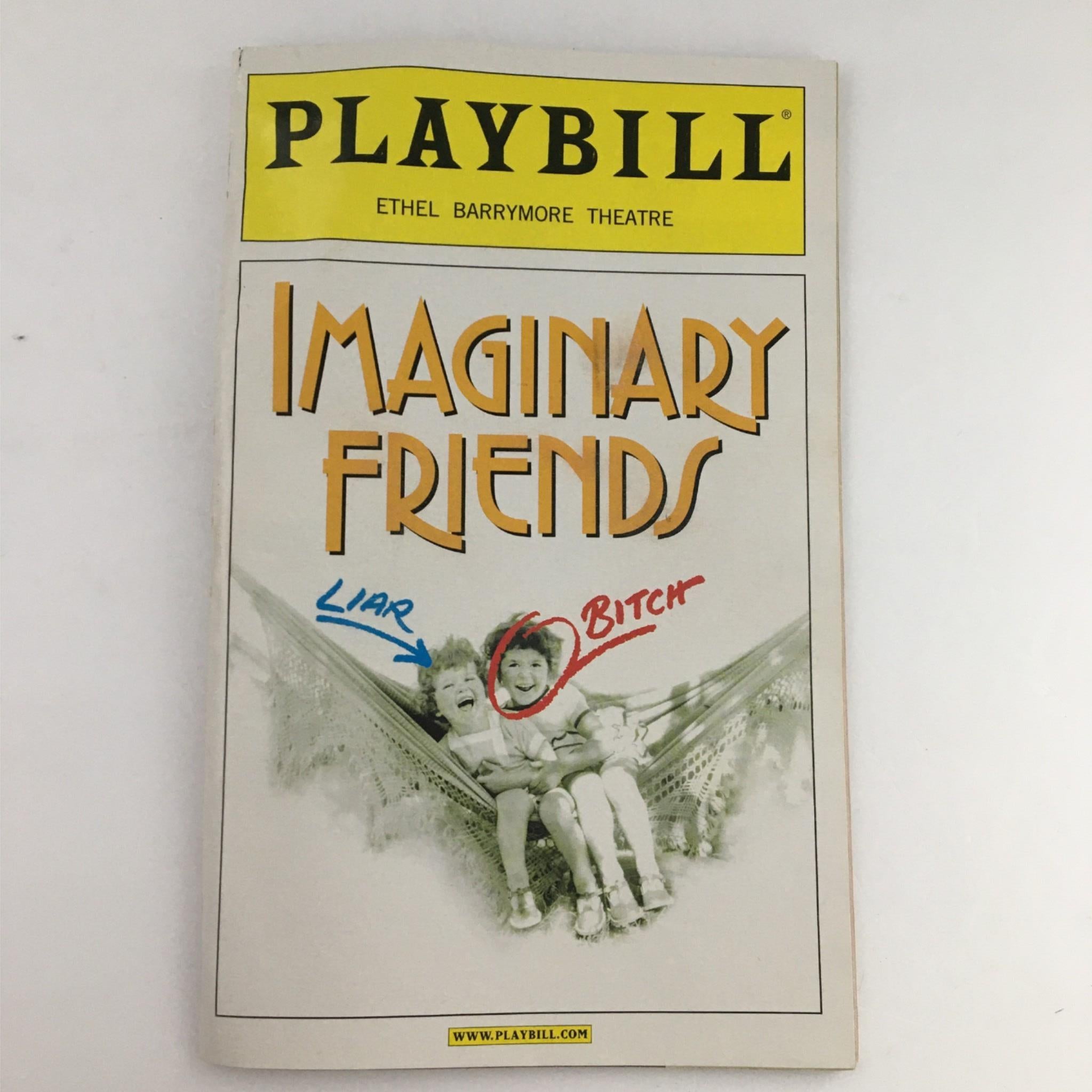 2002 Playbill Imaginary Friends by Ethel Barrymore Theatre, Jack O'Brien