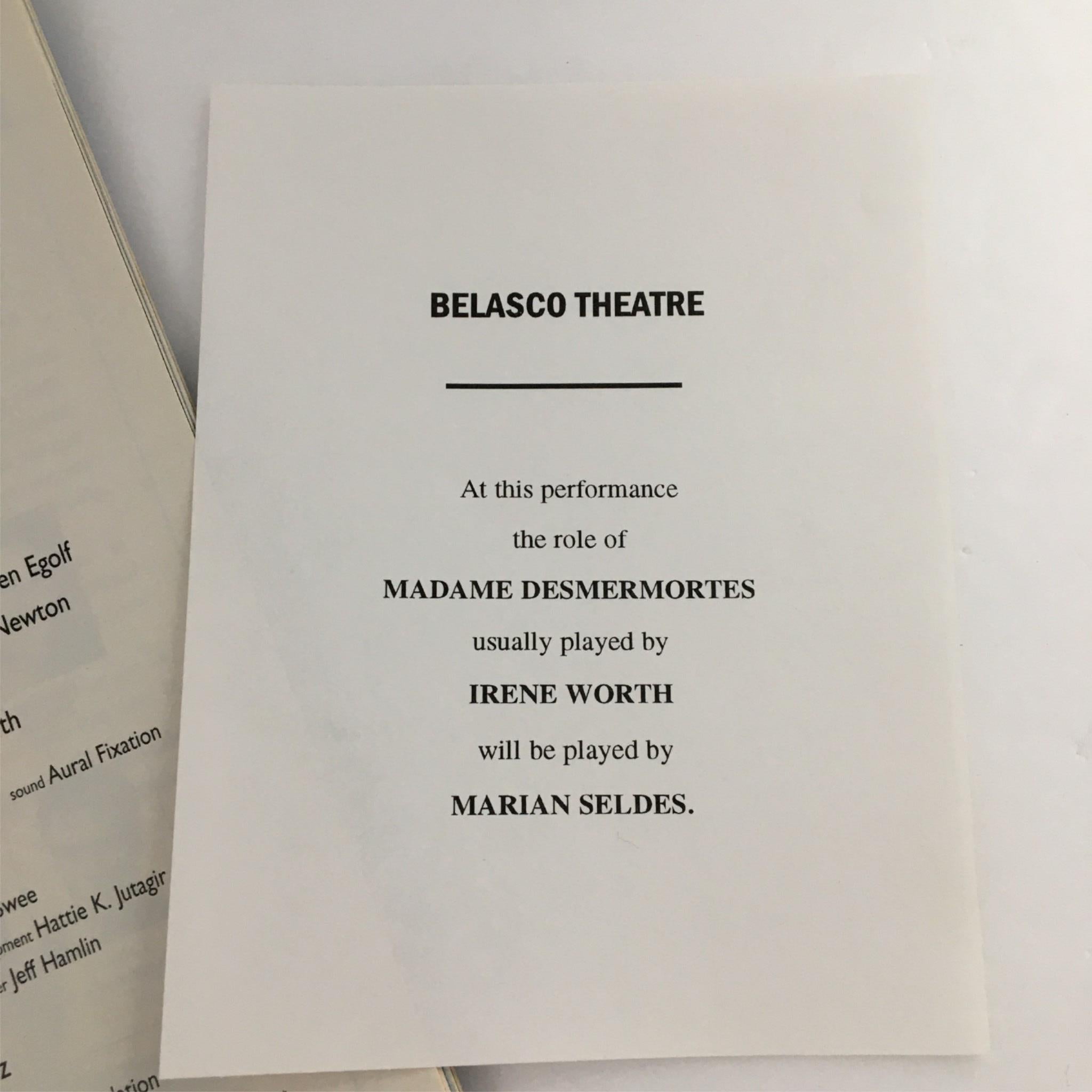 1999 Playbill Ring Round the Moon by Belasco Theatre Jean Anouilh