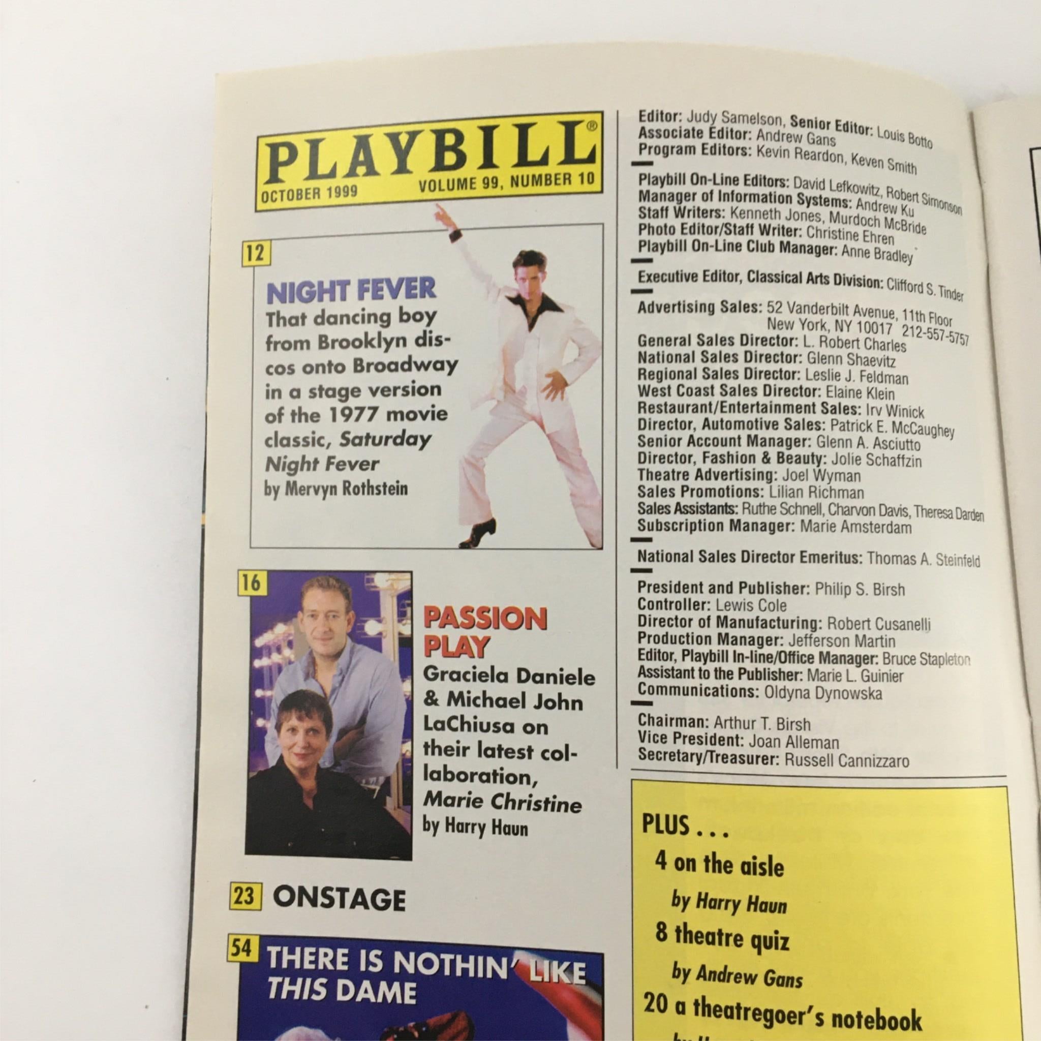 1999 Playbill Wit (W;t) by Union Square Theatre Judith Light Margaret Edson