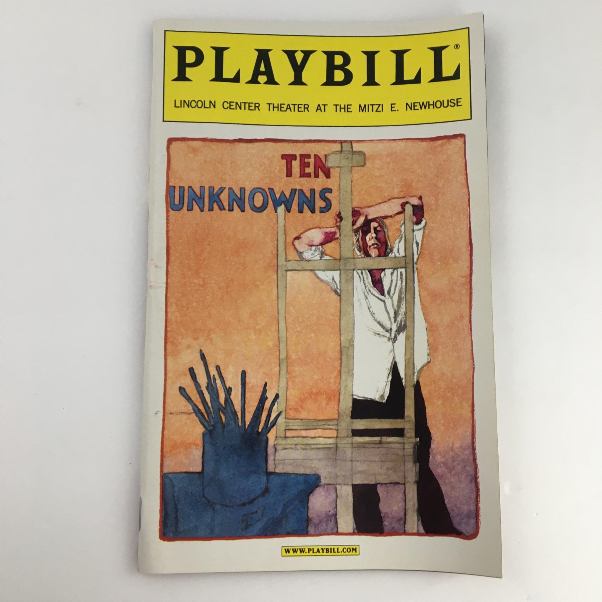 2001 Playbill The Unknowns by Lincoln Center Theater at the Mitzi E. Newhouse