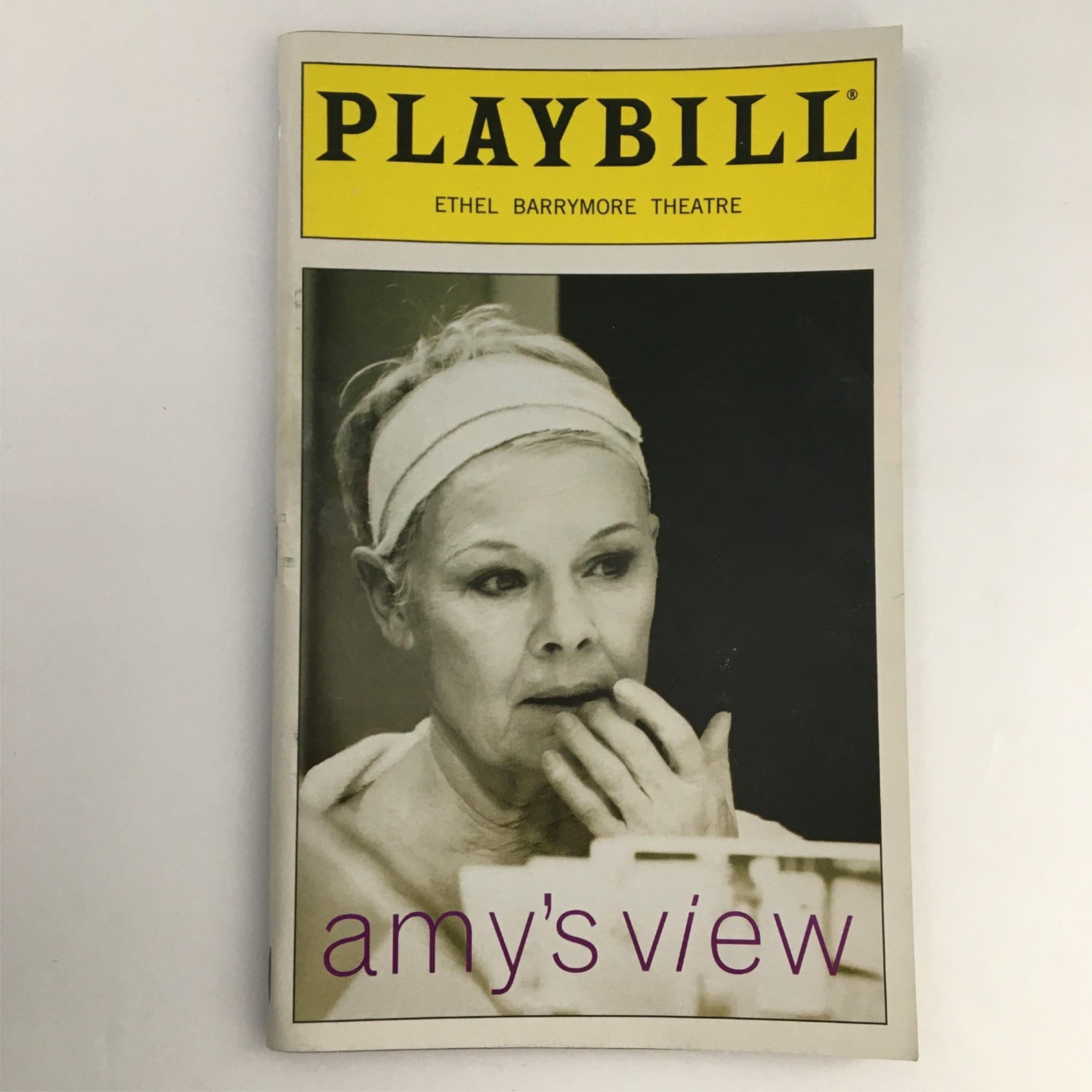 1999 Playbill Amy's View by Ethel Barrymore Theatre Judi Dench, David Hare