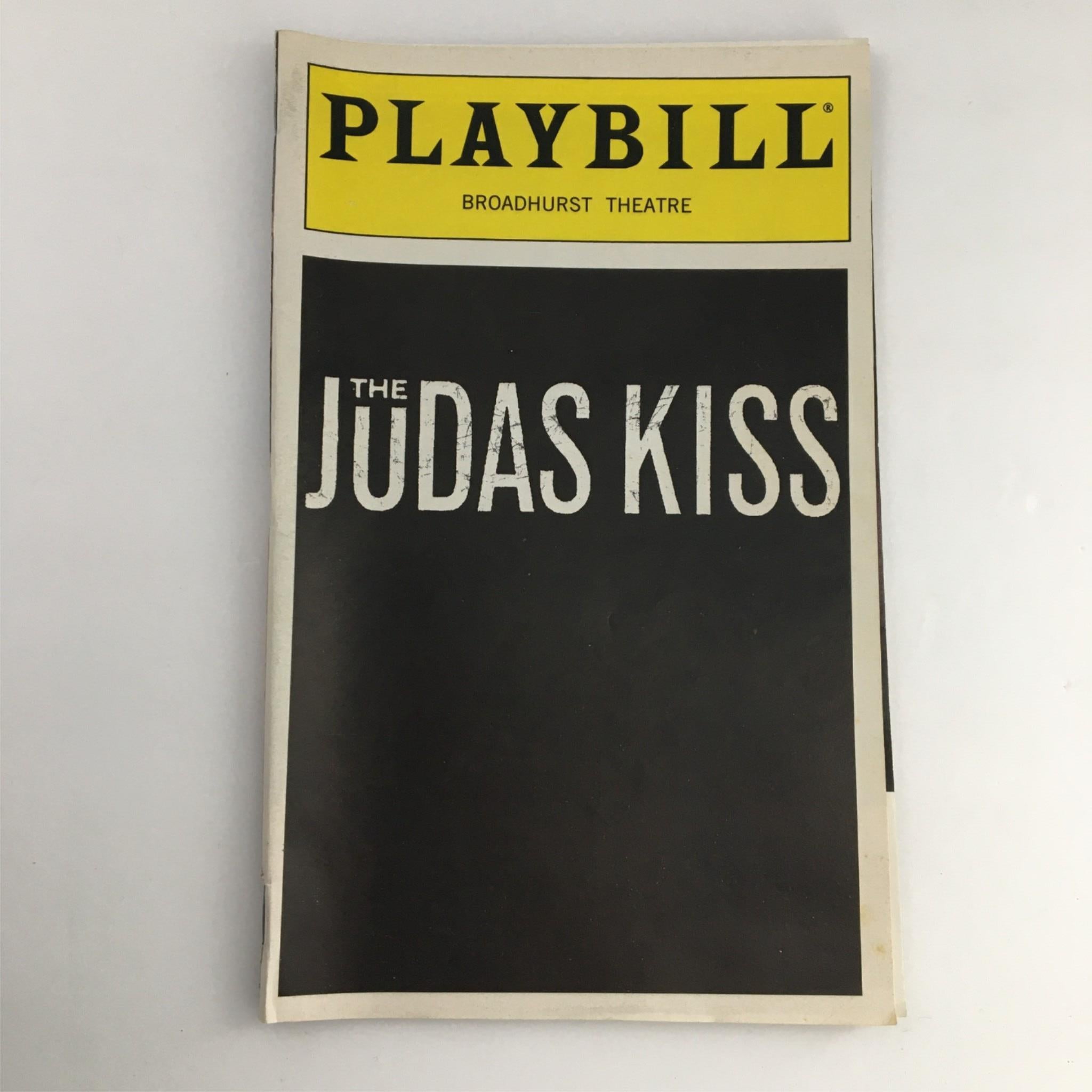 1998 Playbill The Judas Kiss by Broadhurst Theatre Liam Neeson, David Hare