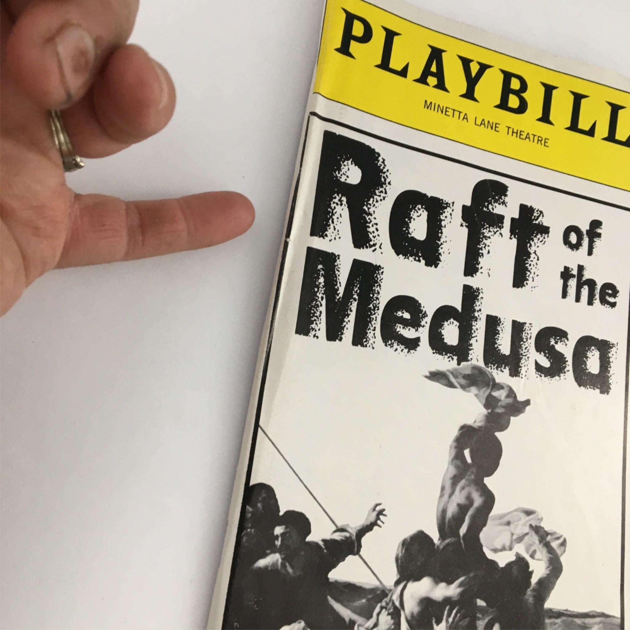 1991 Playbill Raft of the Medusa by Minetta Lane Theatre Joen Pintauro