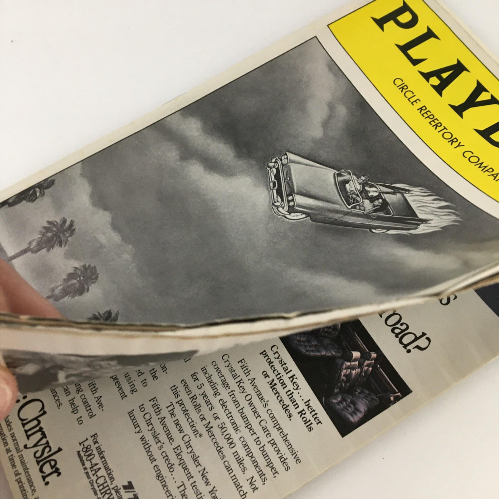 1990 Playbill Each Day Dies with Sleep by Circle Repertory Company Jose Rivera