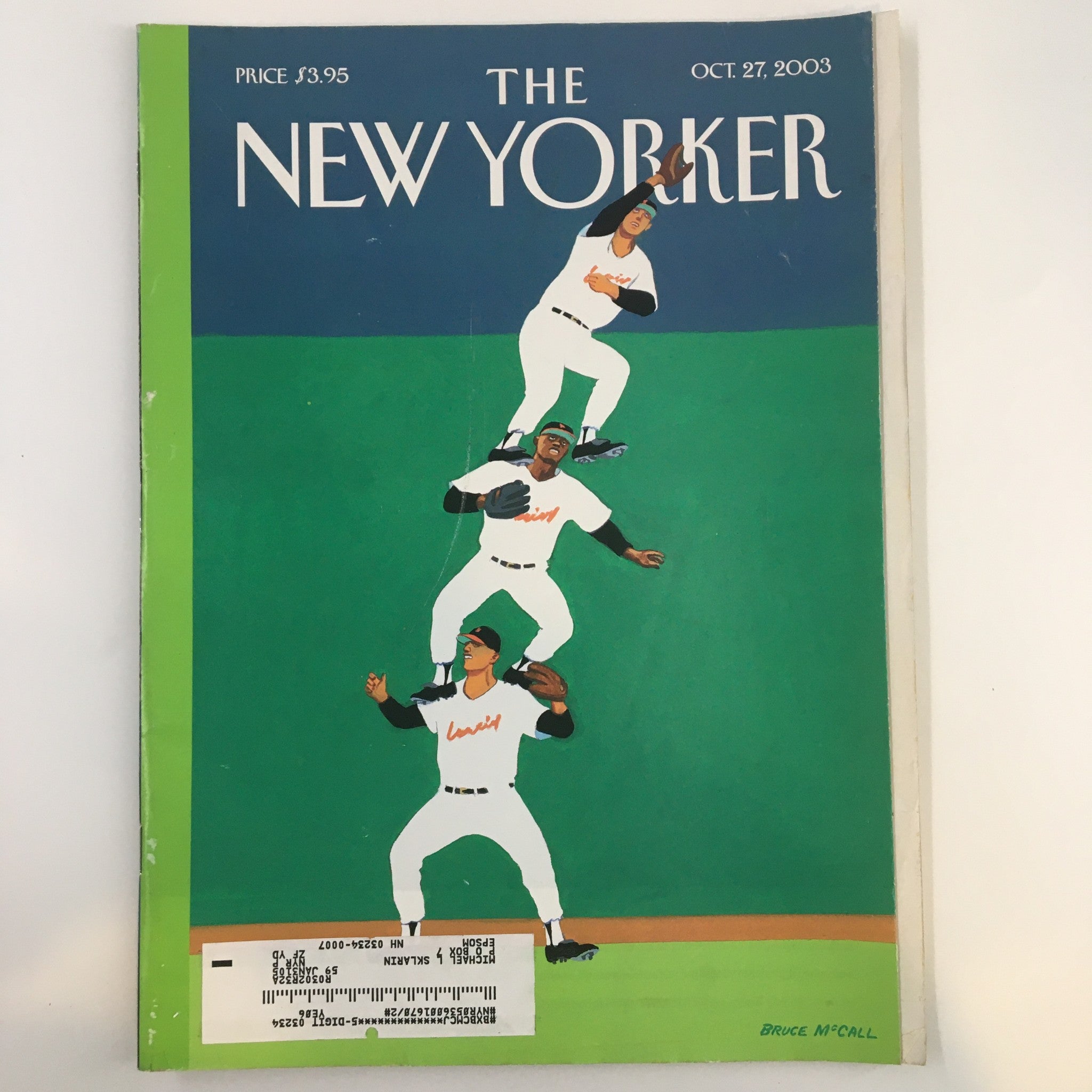 The New Yorker Full Magazine October 27 2003 Fly Ball by Bruce McCall