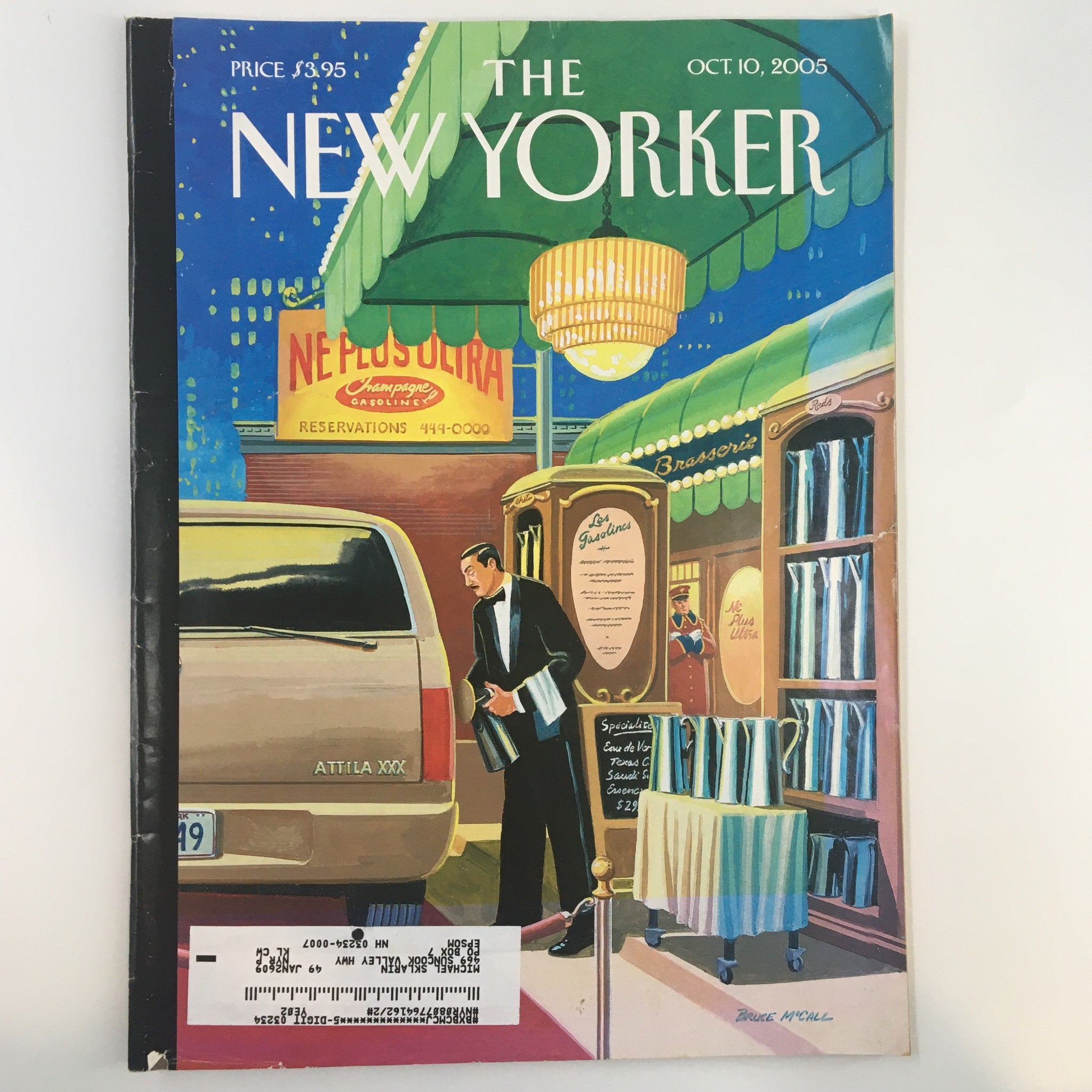 The New Yorker Full Magazine October 10 2005 A Soupon of Ethyl by Bruce McCall