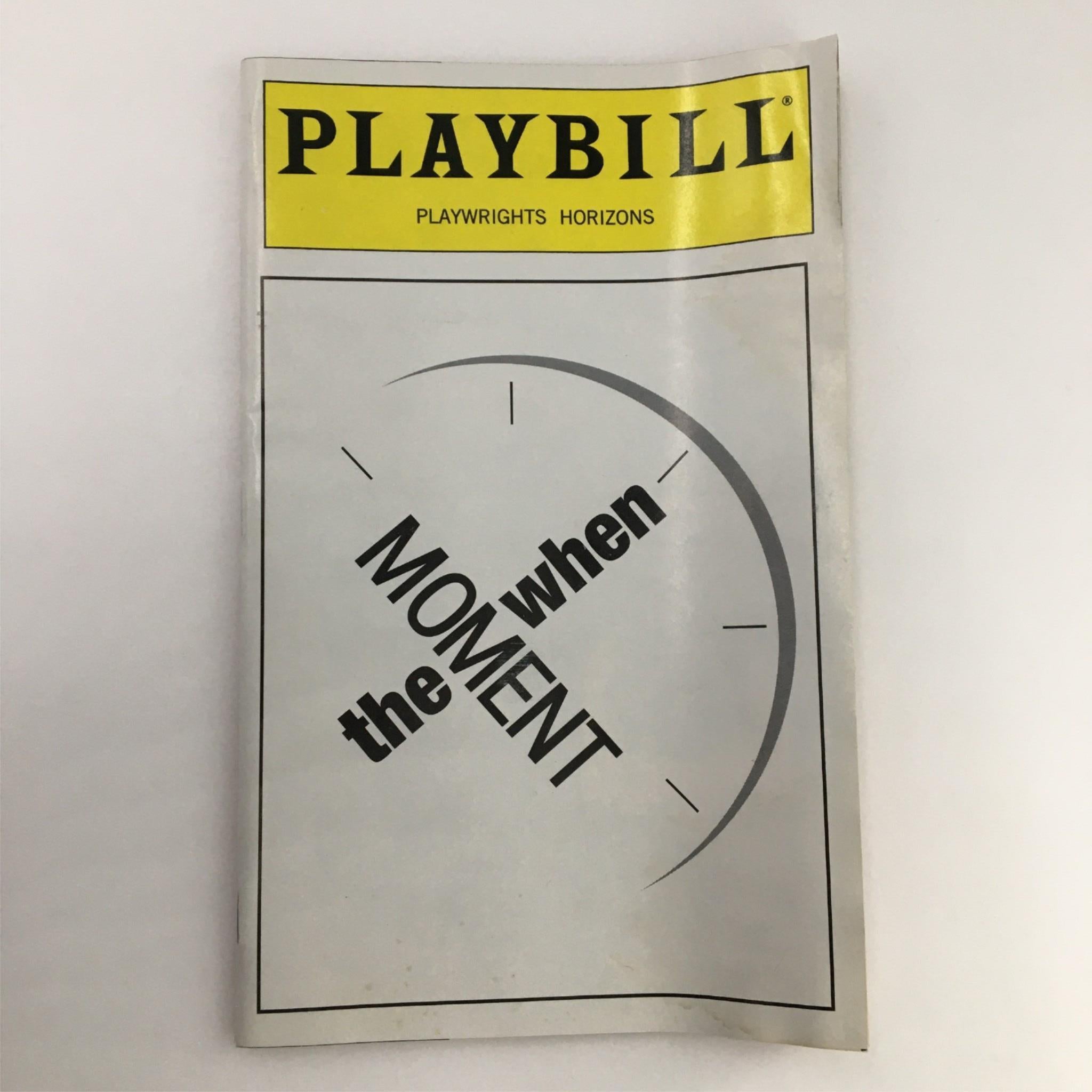 2000 Playbill The Moment When by Playwrights Horizons, James Lapine