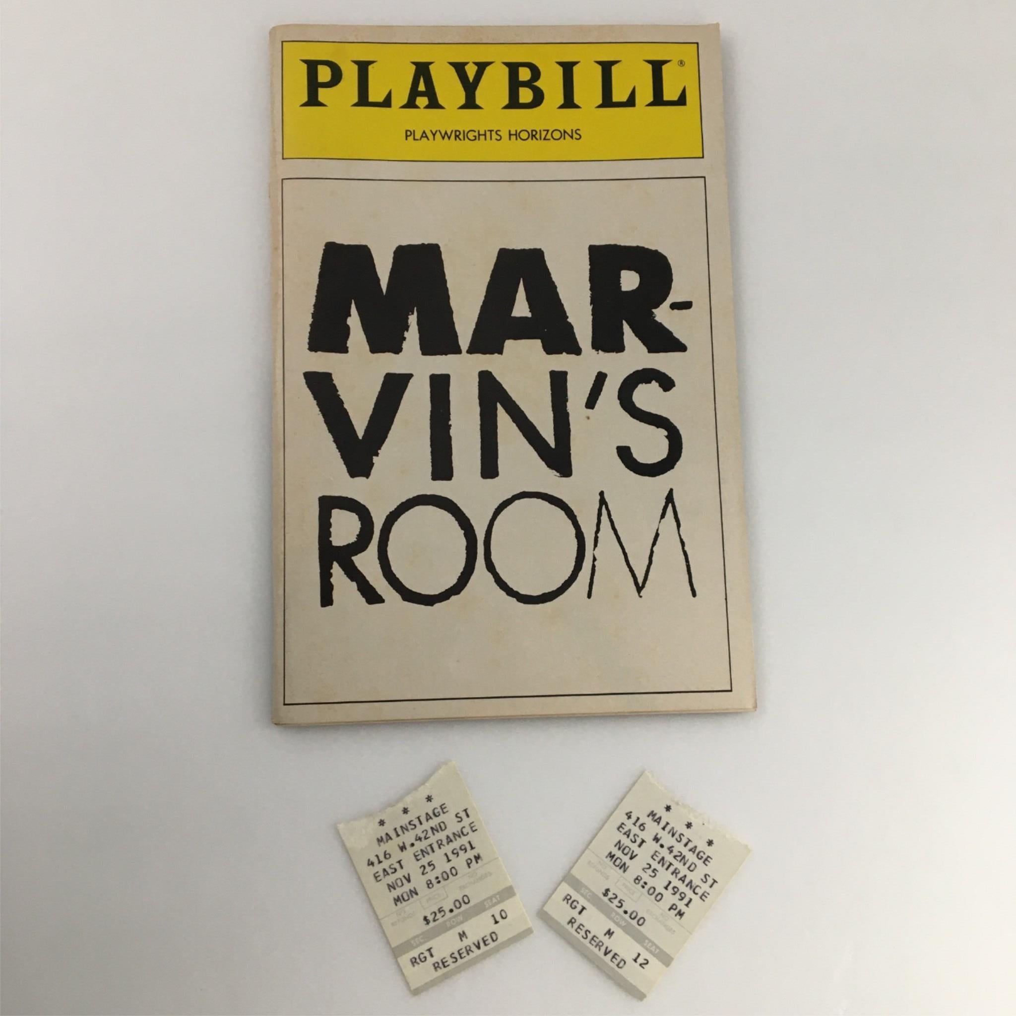 1991 Playbill Marvin's Room by Playwrights Horizon, Scott McPherson