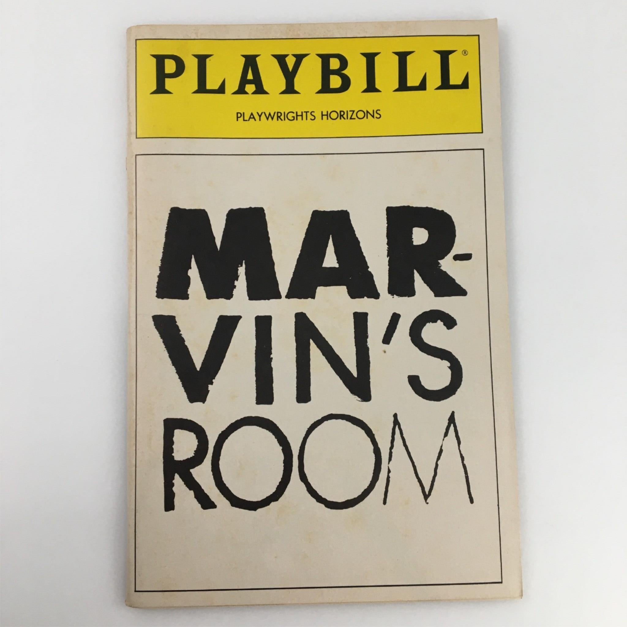 1991 Playbill Marvin's Room by Playwrights Horizon, Scott McPherson