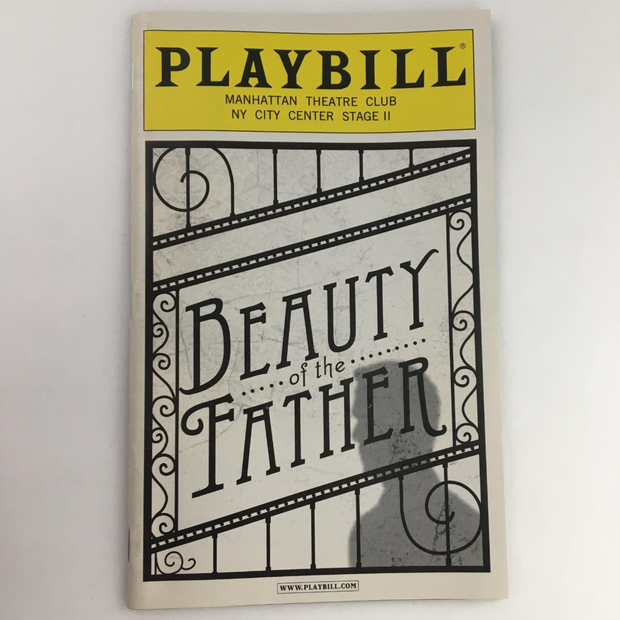 2006 Playbill Beauty of the Father by Manhattan Theatre Club, Nilo Cruz