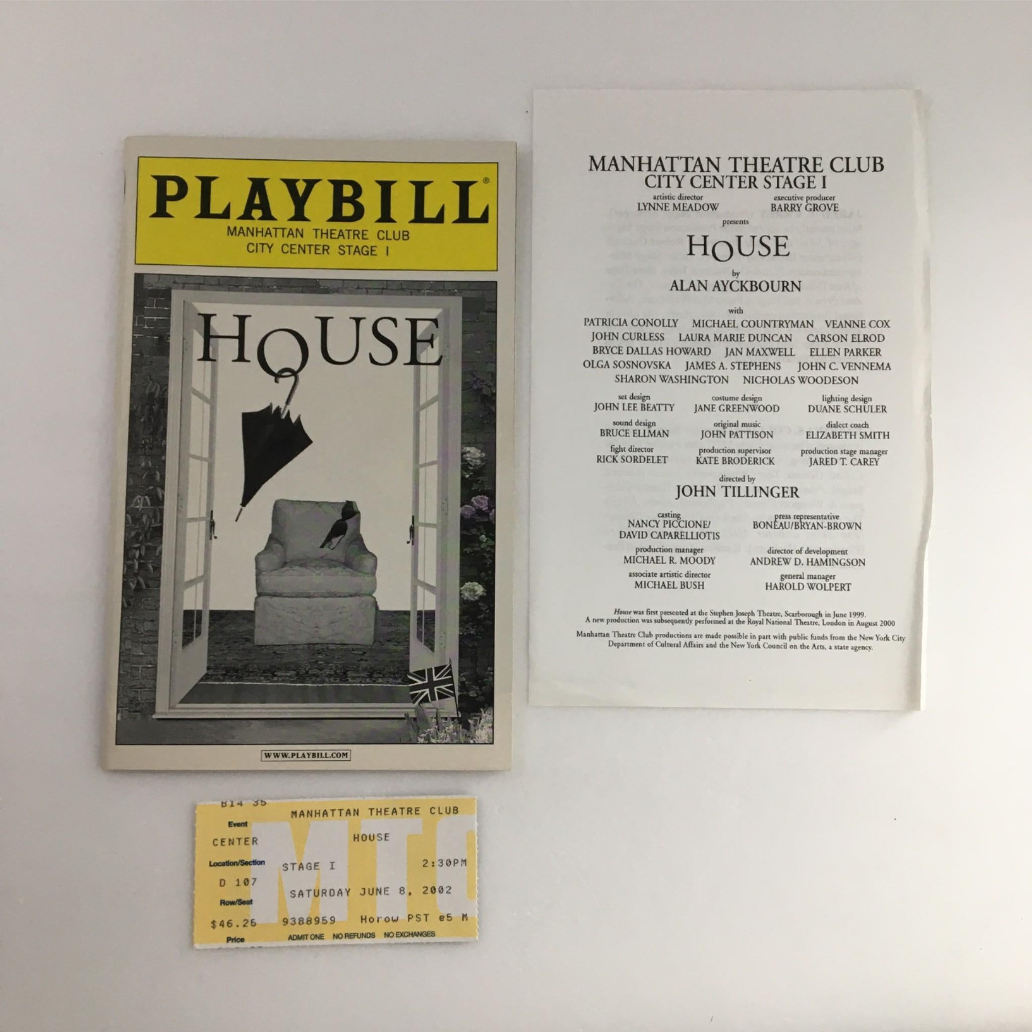 2002 Playbill House by Manhattan Theatre Club, Alan Ayckbourn, John Tillinger