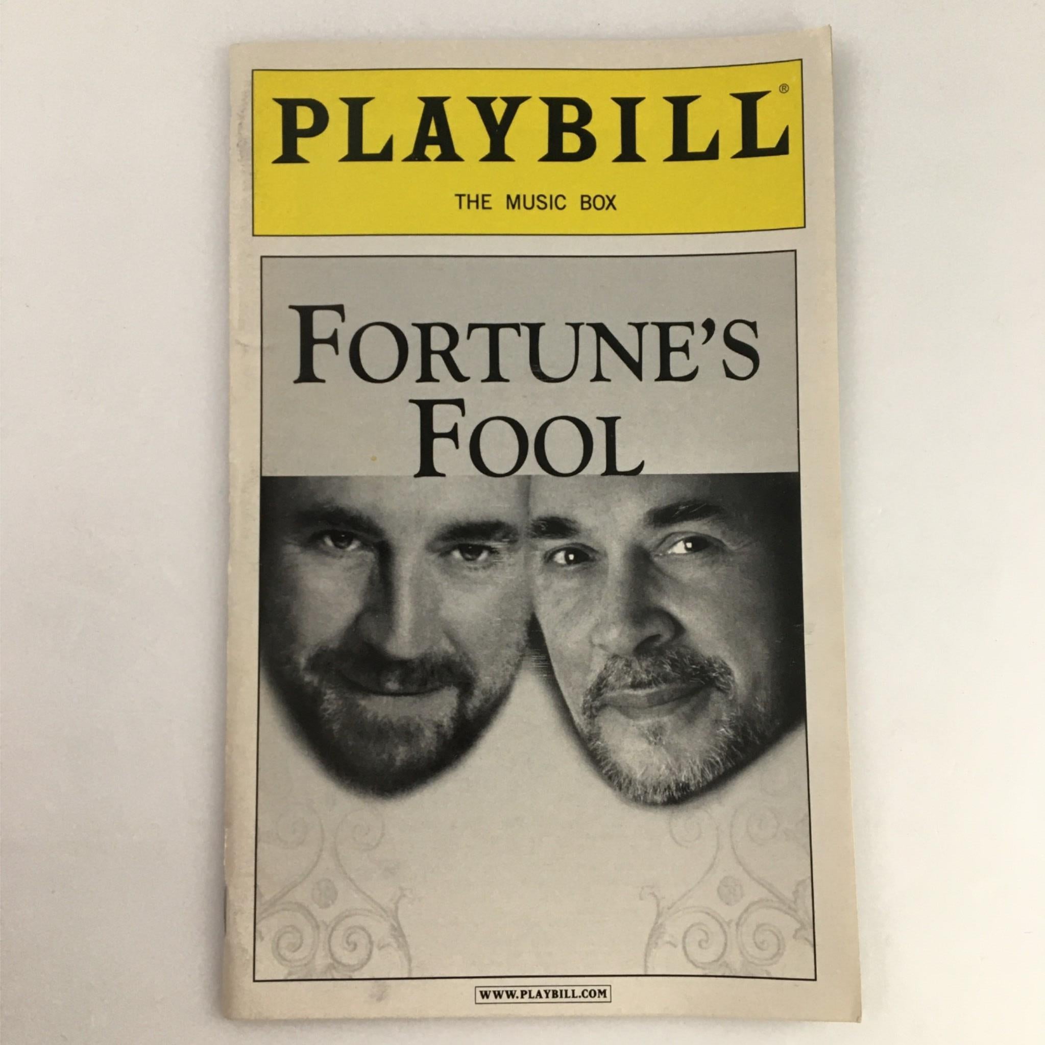 2002 Playbill Fortune's Fool by The Music Box, Arthur Penn, Ivan Turgenev