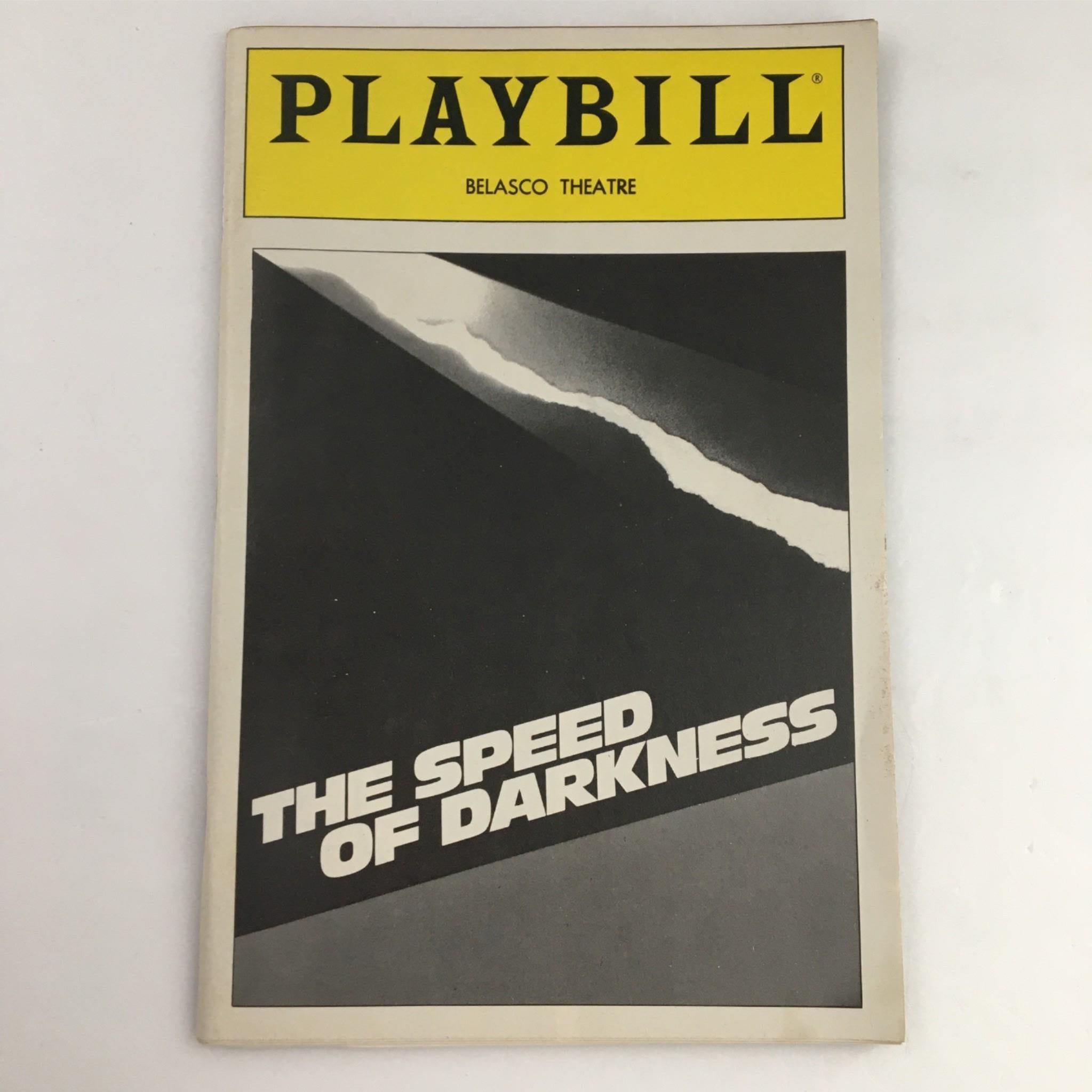 1991 Playbill The Speed of Darkness by Belasco Theatre, Steve Tesich